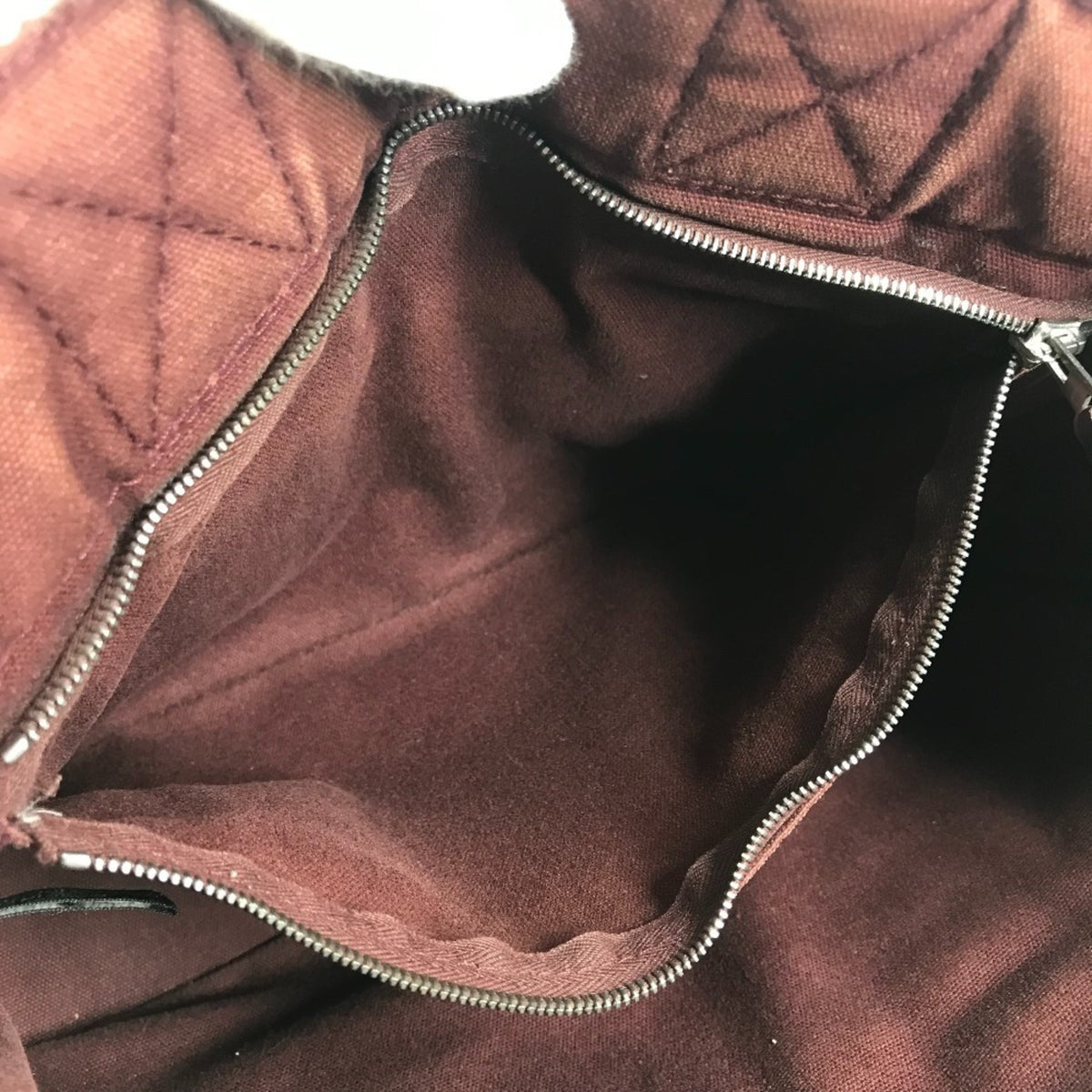 Hermes Red Color Wine Canvas Leather Handbag Tote Bag (Pre-Owned)