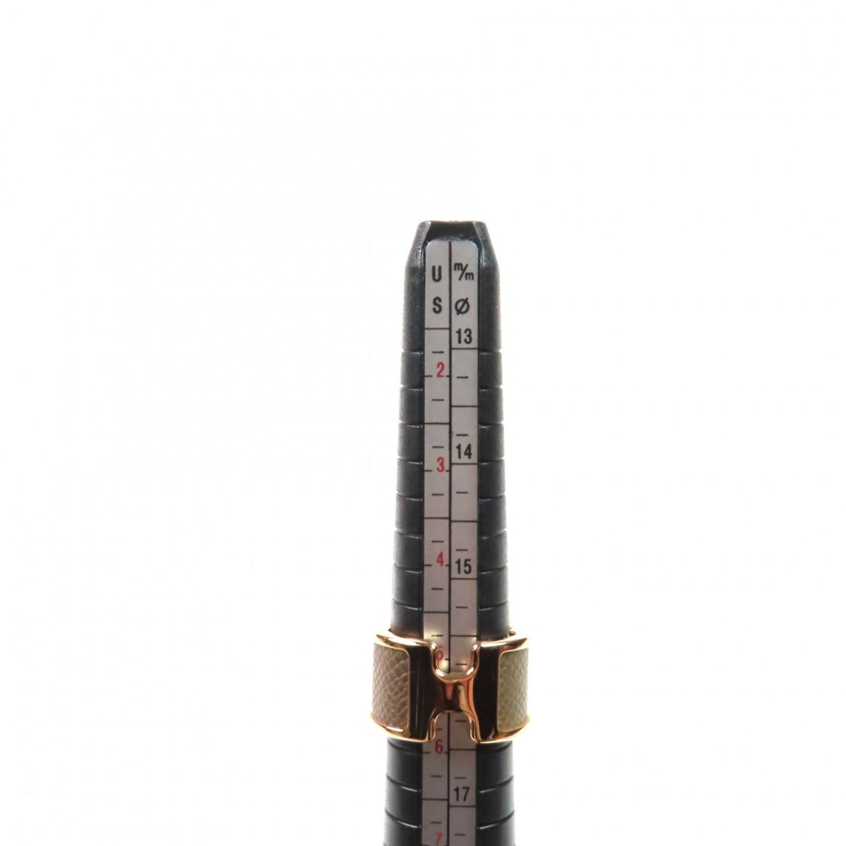 Hermes Pink Gold Etoupe Gray Metal Band Ring (Pre-Owned)