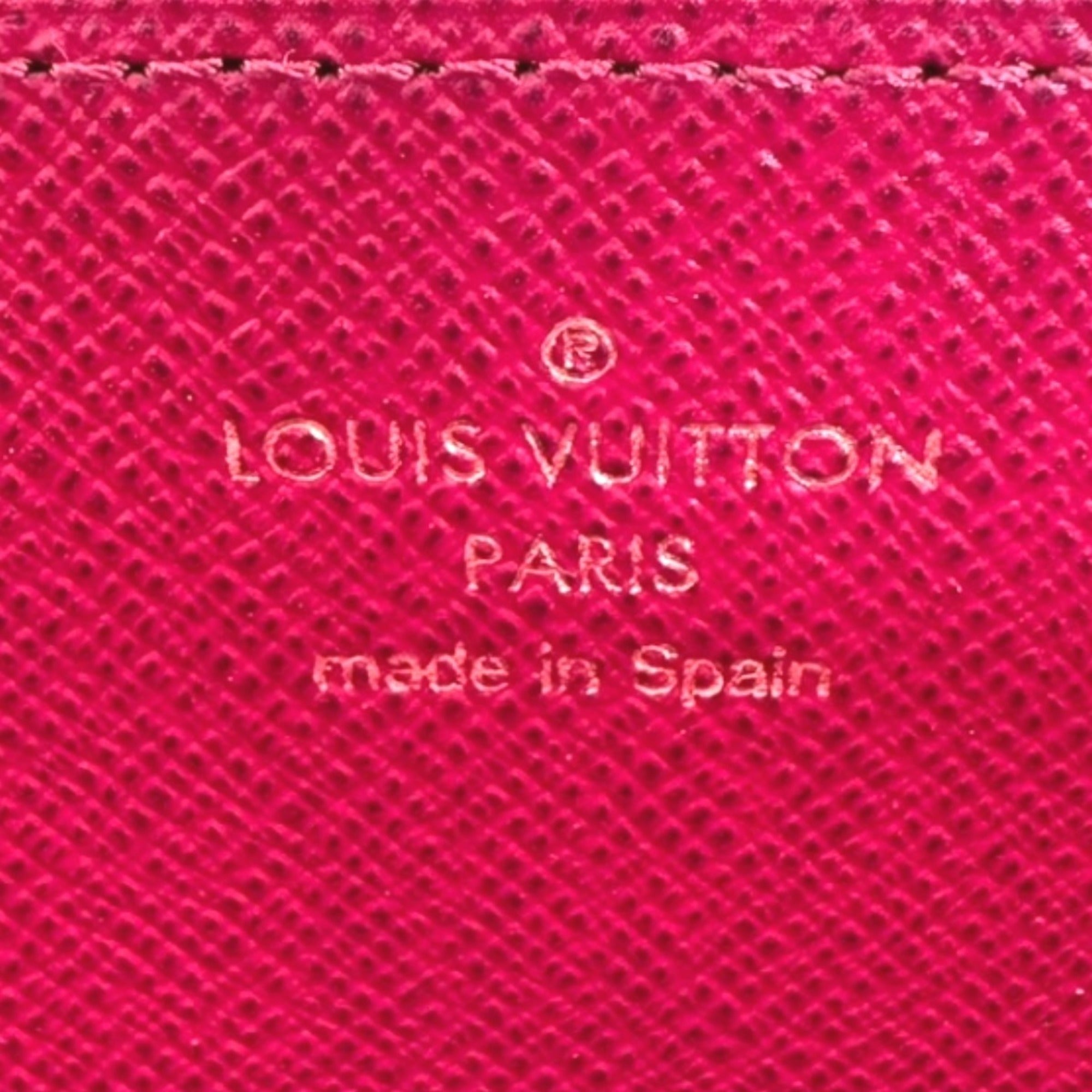 Louis Vuitton Monogram Brown Fuchsia Monogram Long Wallet (Bi-Fold) (Pre-Owned)