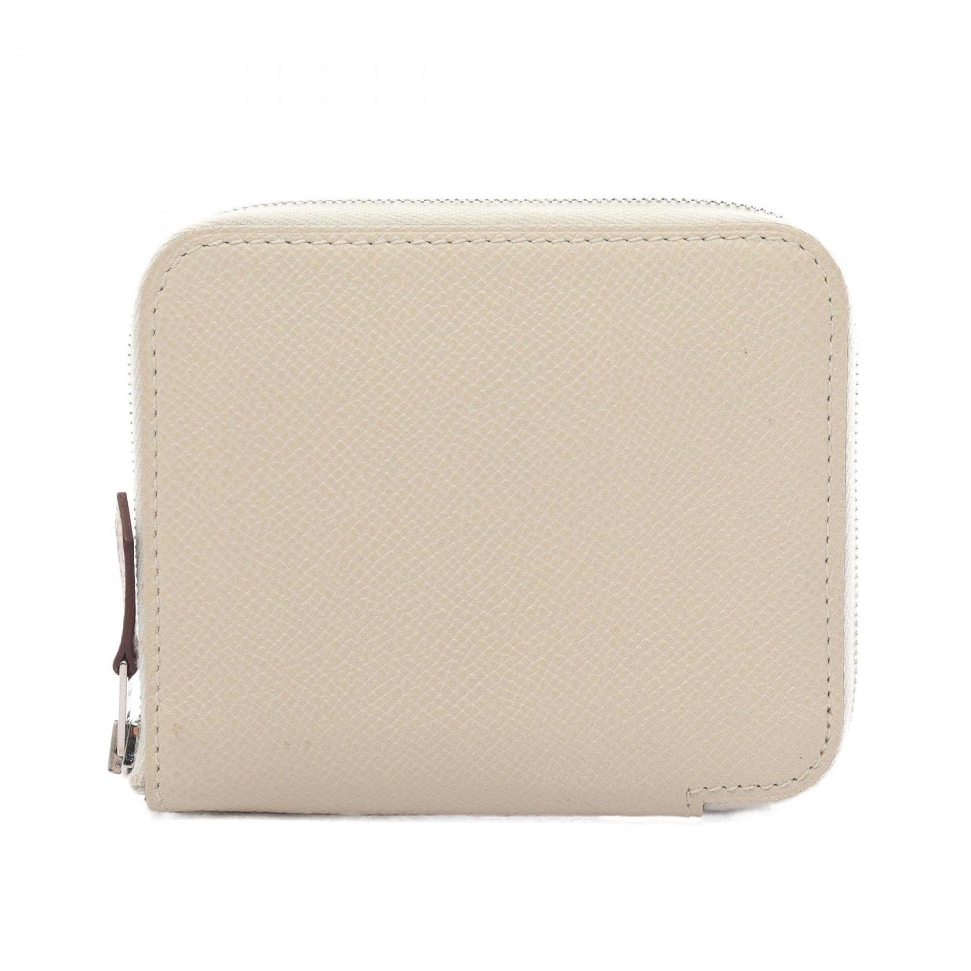 Hermes White Epsom Leather Coin Purse/Coin Case (Pre-Owned)