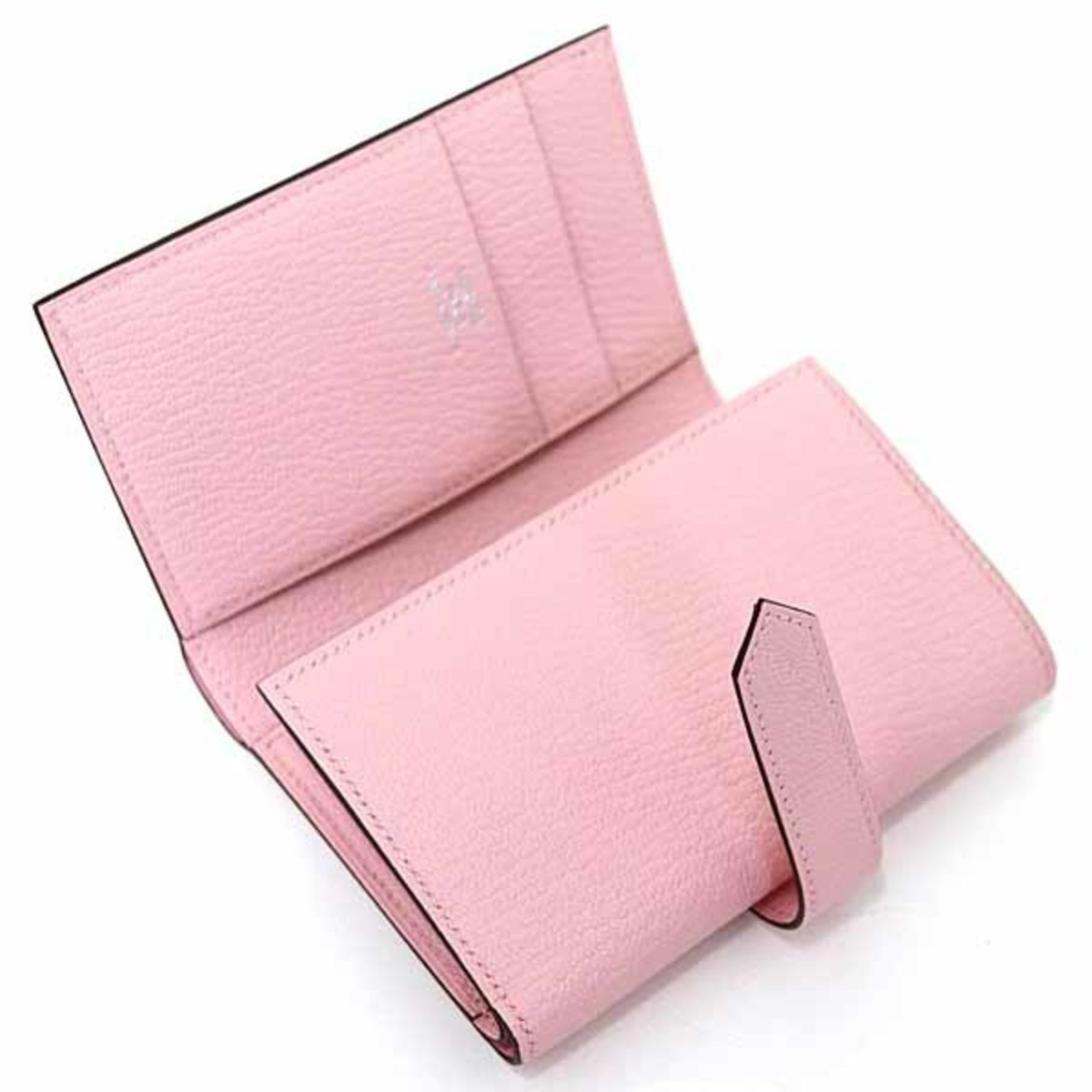 Hermes Pink Chevre Leather Wallet (Tri-Fold) (Pre-Owned)