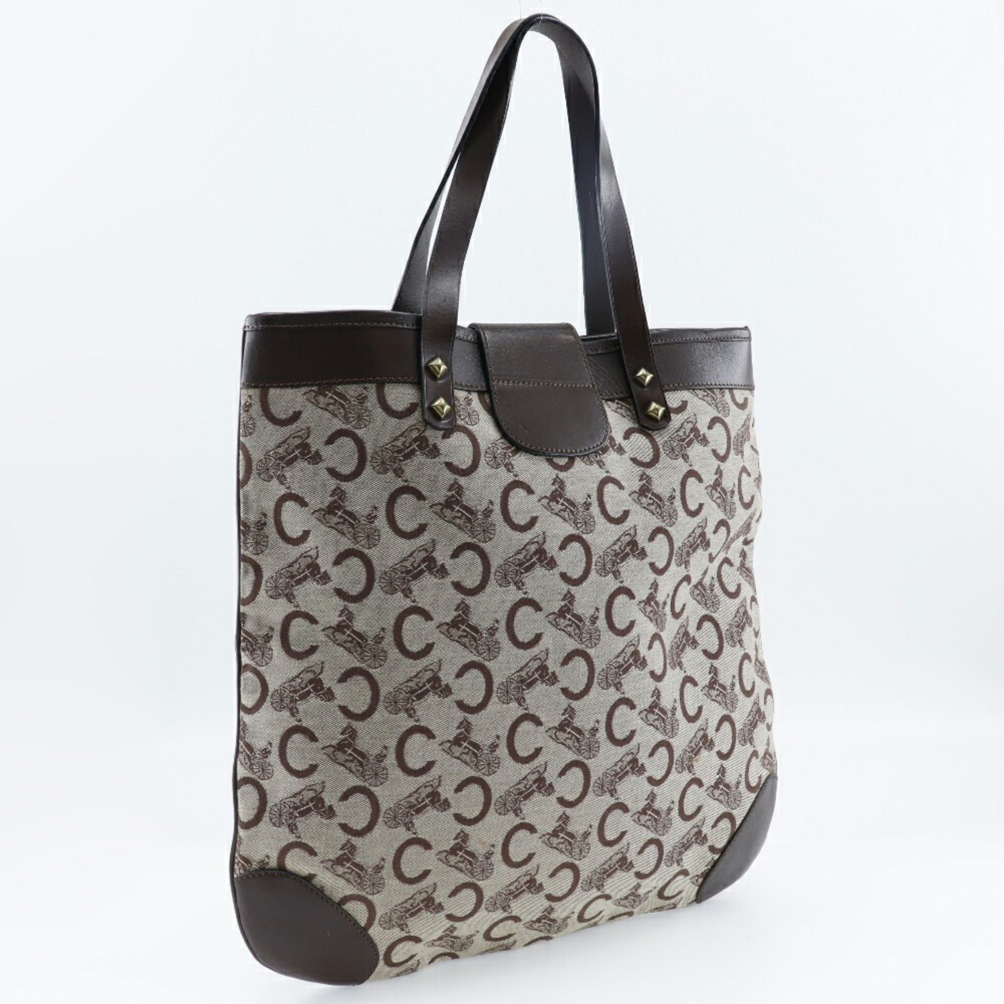 Celine Macadam Brown Canvas Tote Bag (Pre-Owned)