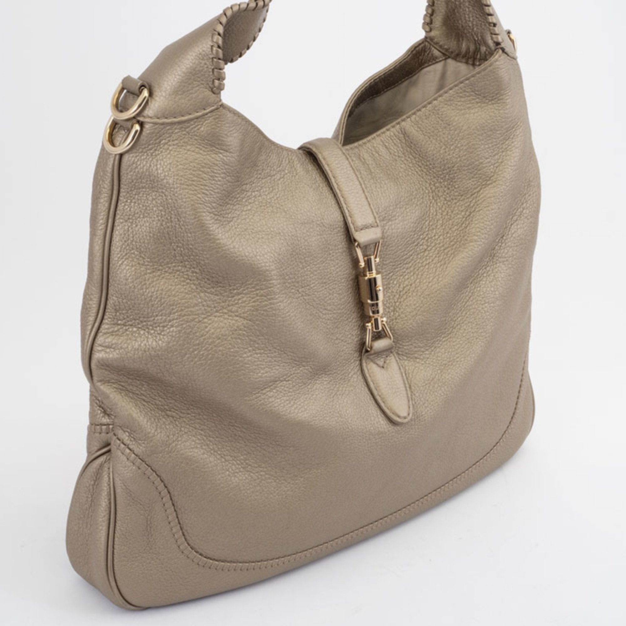 Gucci Gold Leather Shoulder Bag (Pre-Owned)