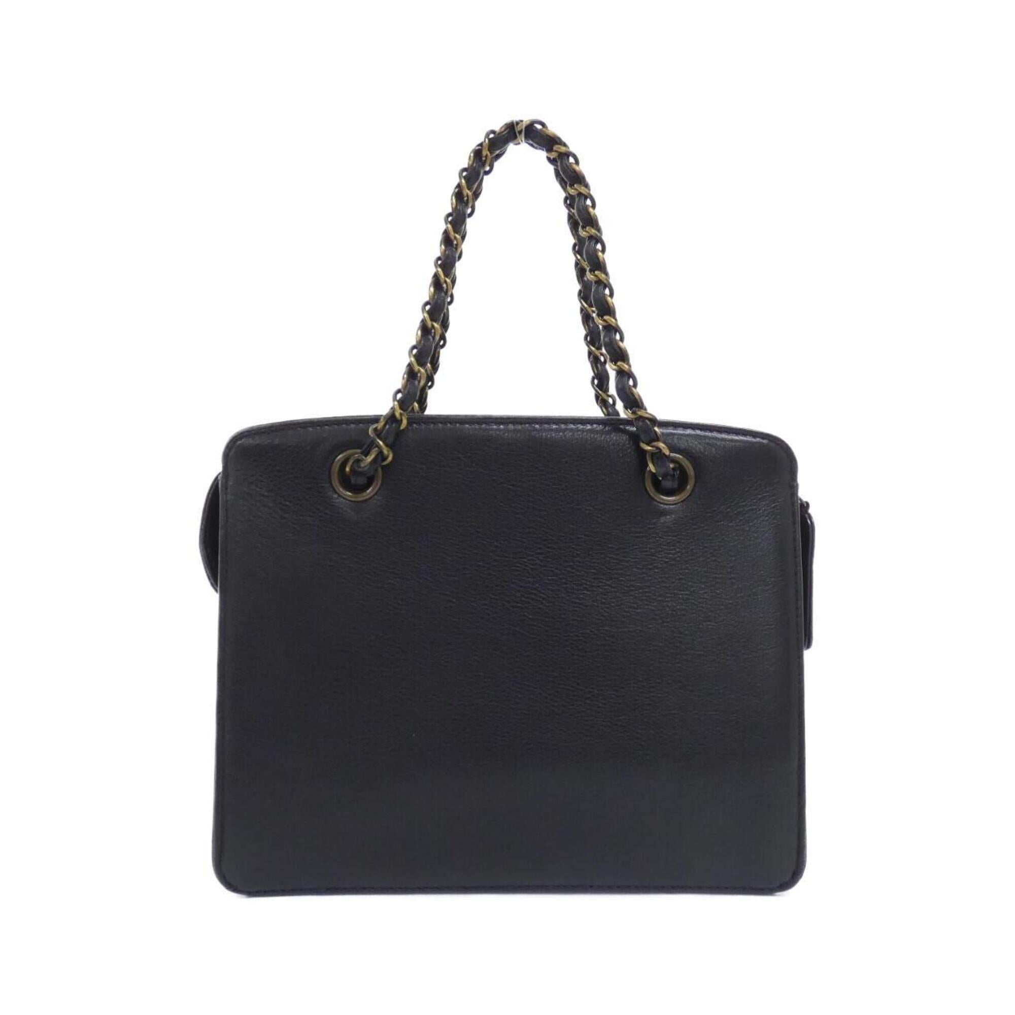 Chanel Black Leather Handbag (Pre-Owned)