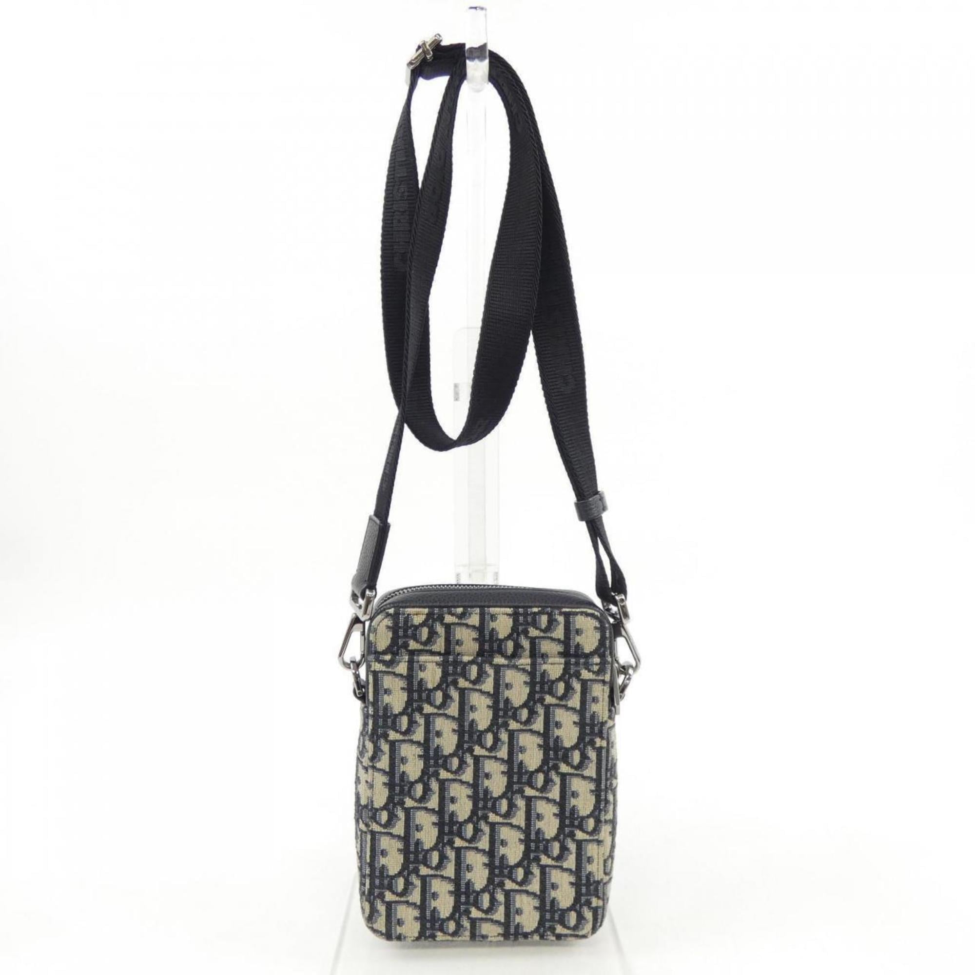 Christian Dior Beige Navy Handbag (Pre-Owned)