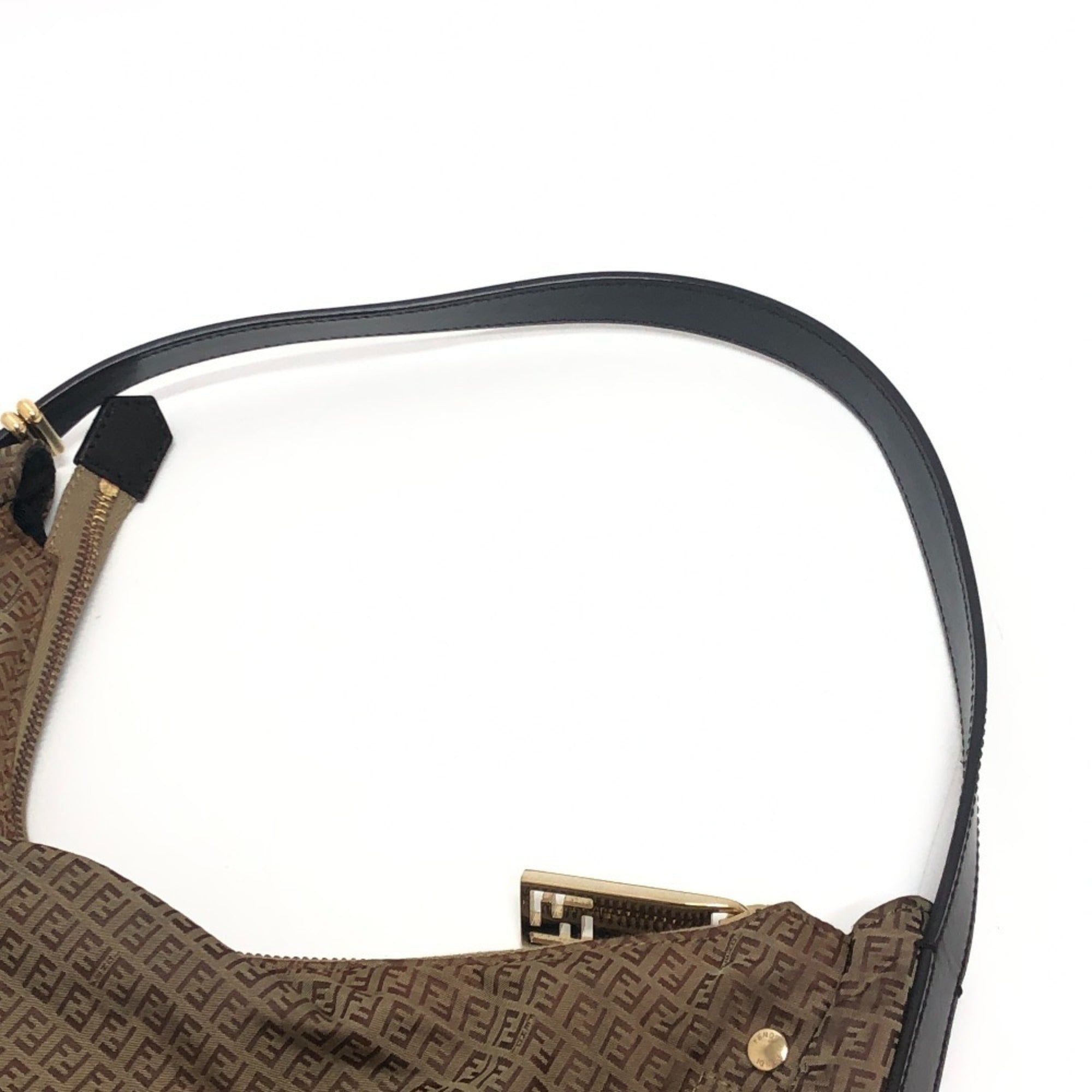 Fendi Zucca Beige Zucca Shoulder Bag (Pre-Owned)