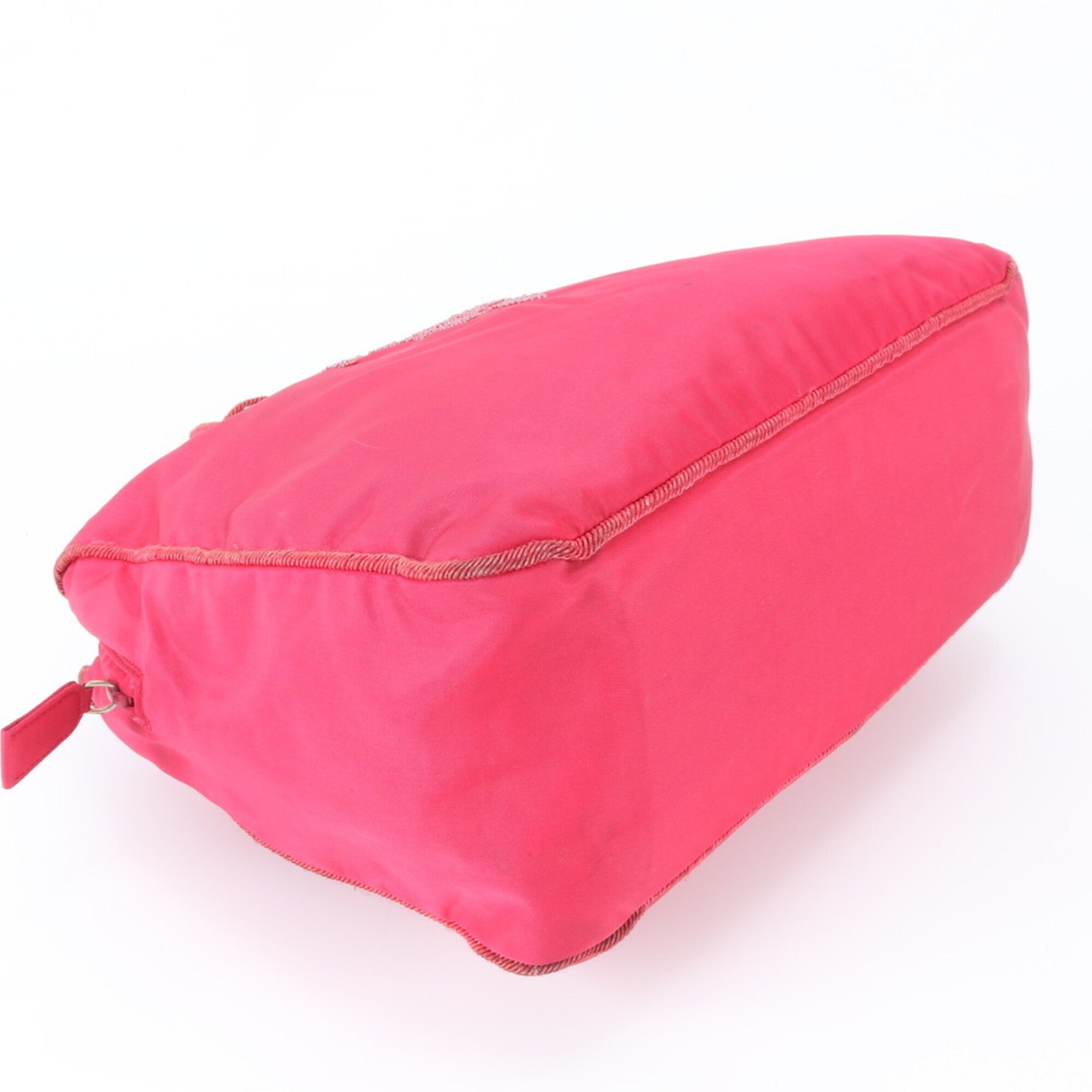 Prada Pink Nylon Handbag Tote Bag (Pre-Owned)