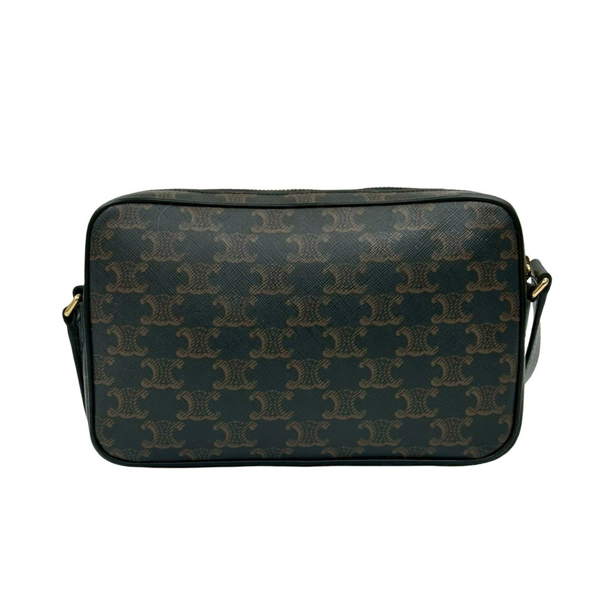 Celine Brown Leather Pvc Pochette Shoulder Bag (Pre-Owned)