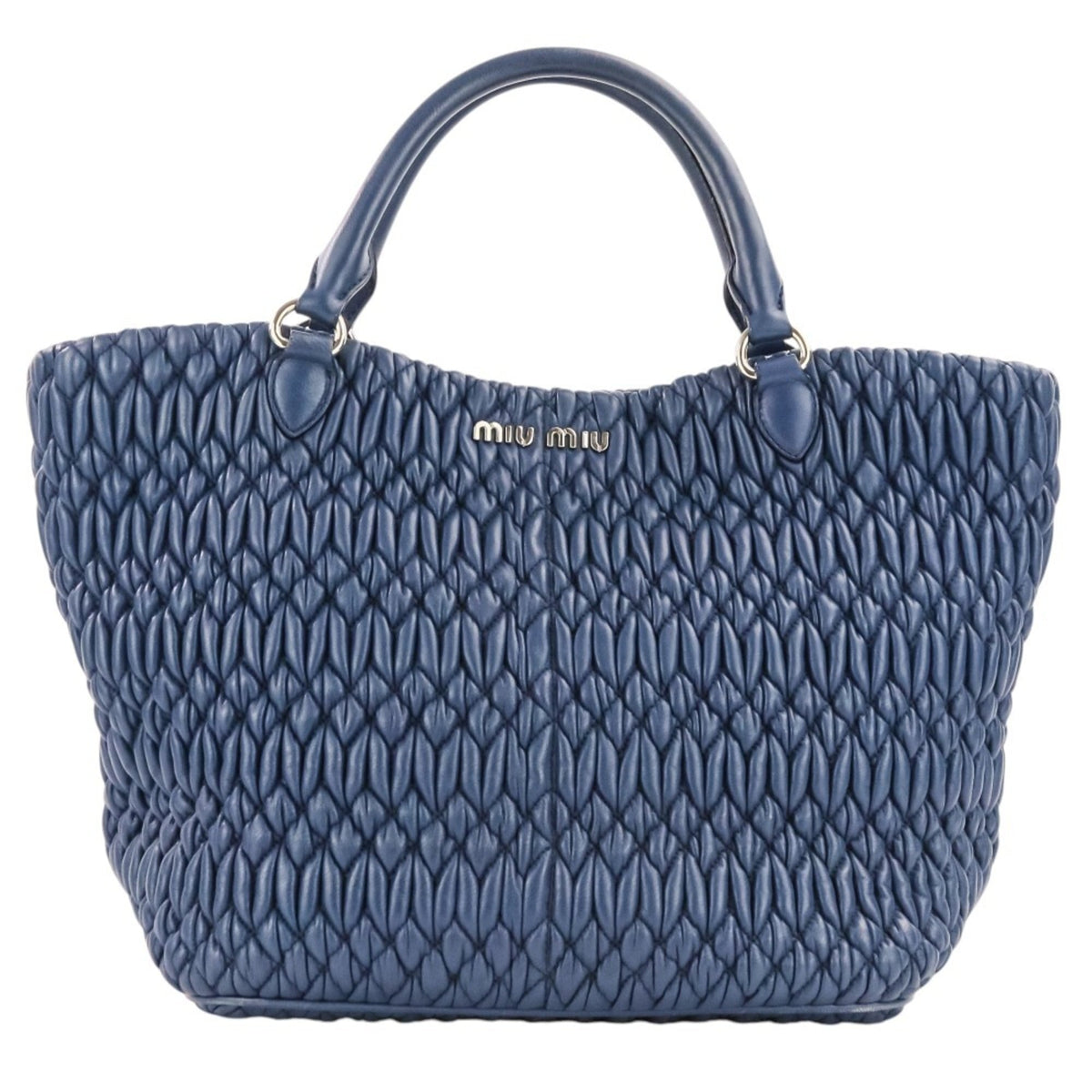 Miu Miu Blue Leather Handbag Shoulder Bag (Pre-Owned)
