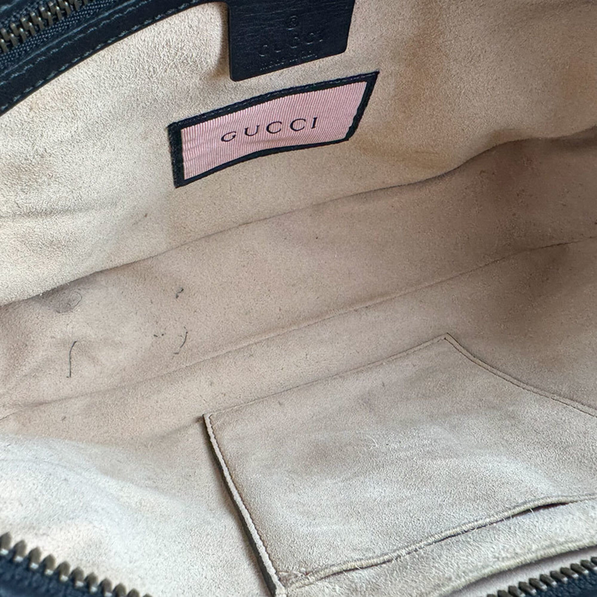 Gucci Black Blue Yellow Leather Shoulder Bag (Pre-Owned)