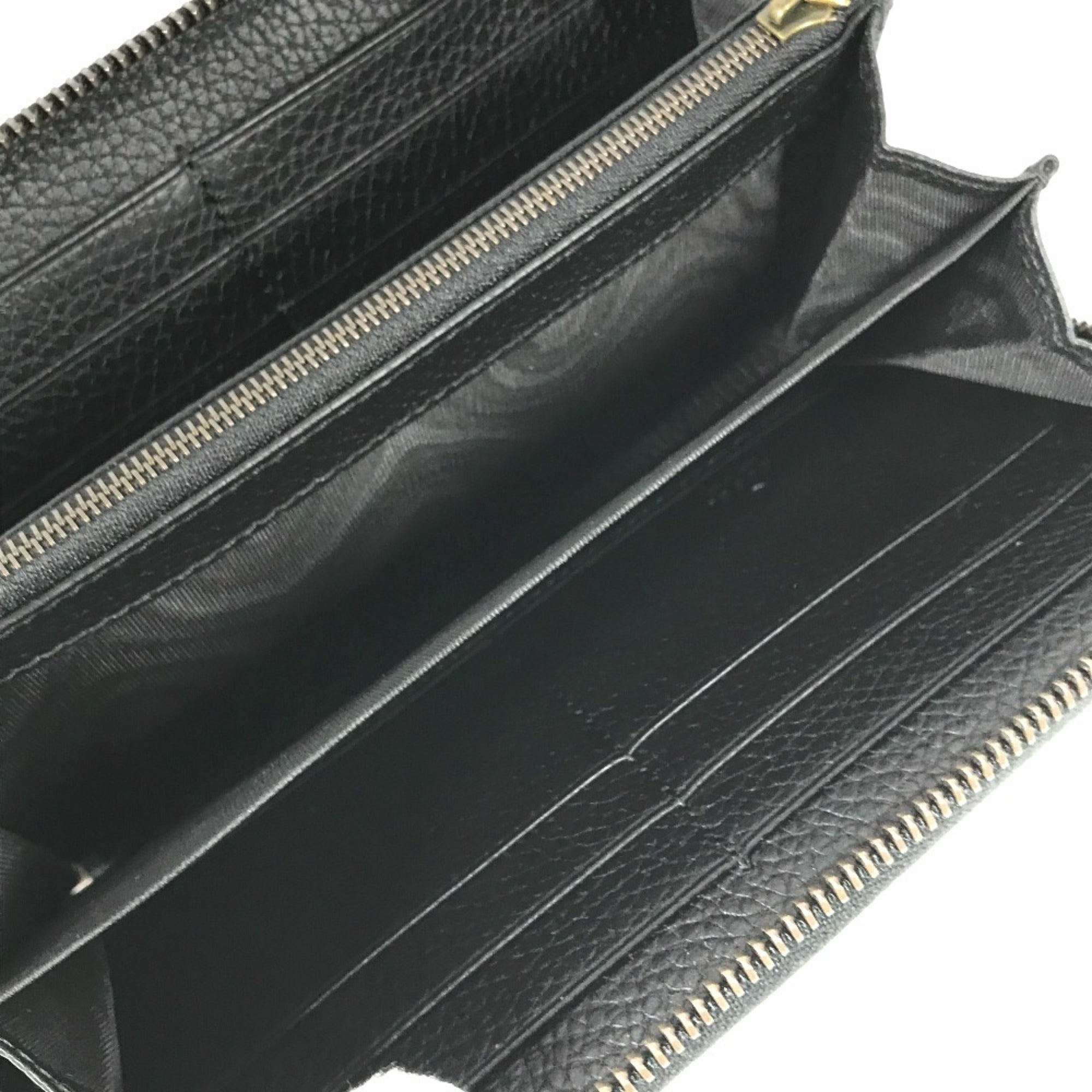 Gucci Navy Leather Long Wallet (Bi-Fold) (Pre-Owned)