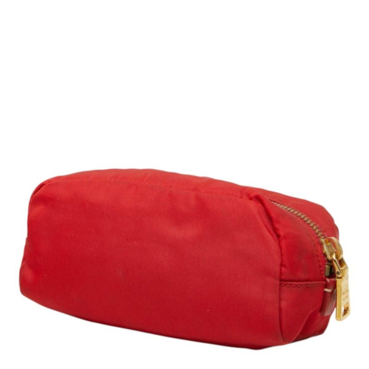 Prada Red Color Nylon Leather Pouch (Pre-Owned)