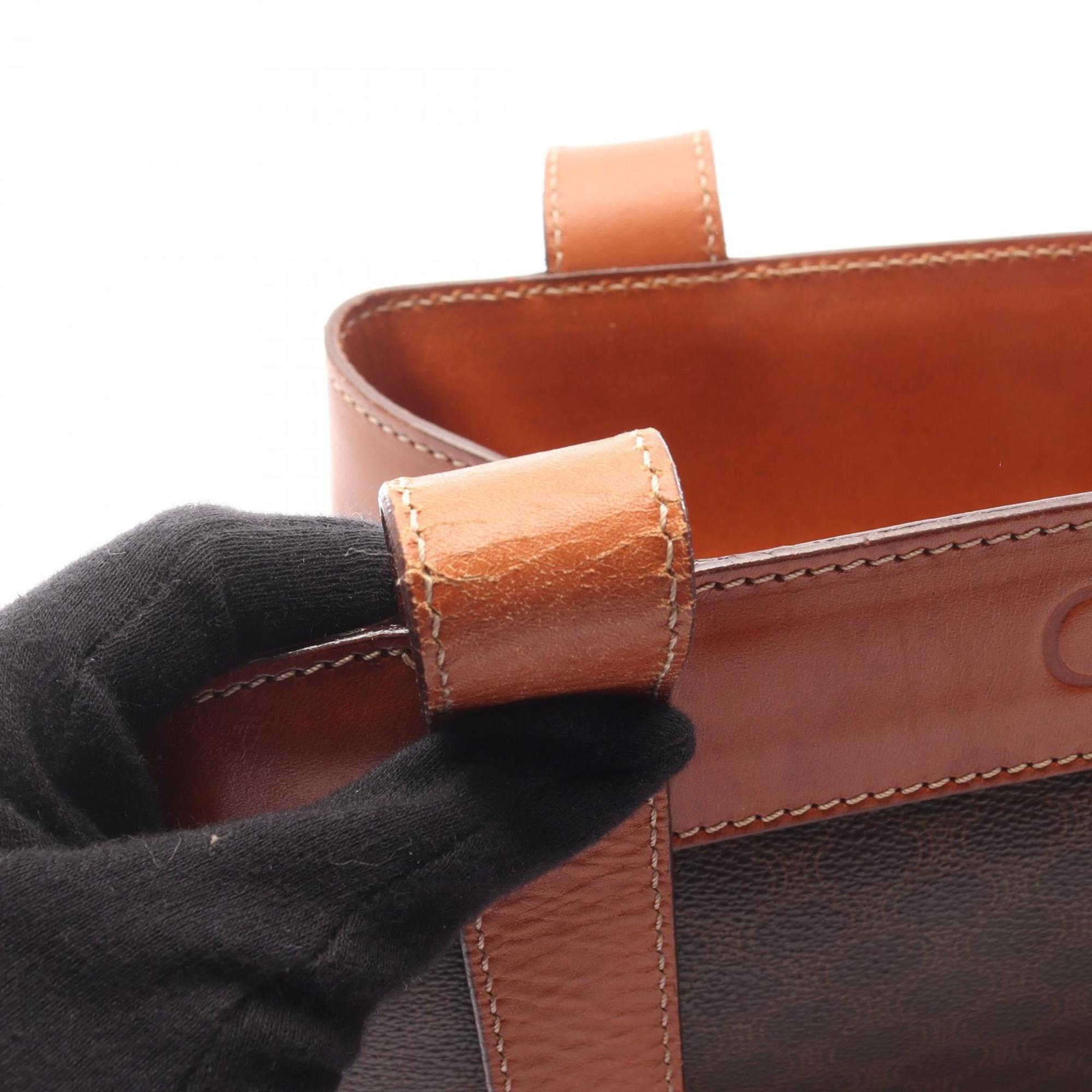 Celine Brown Coated Canvas Handbag Tote Bag (Pre-Owned)