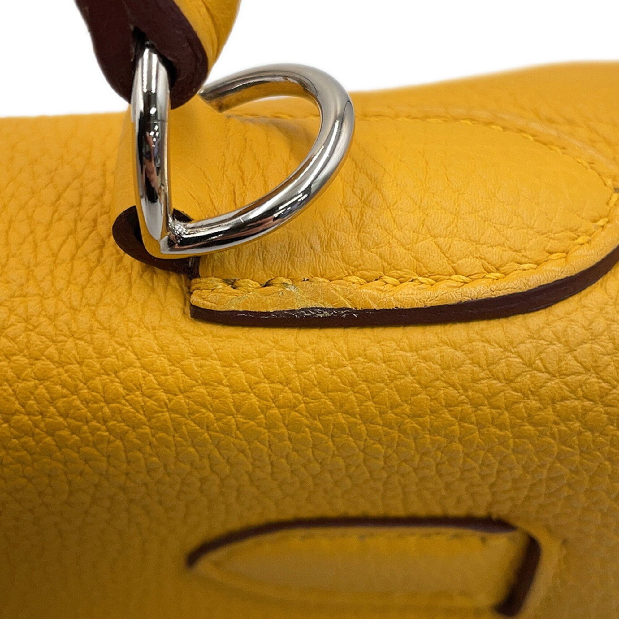 Hermes Yellow Togo Leather Handbag (Pre-Owned)
