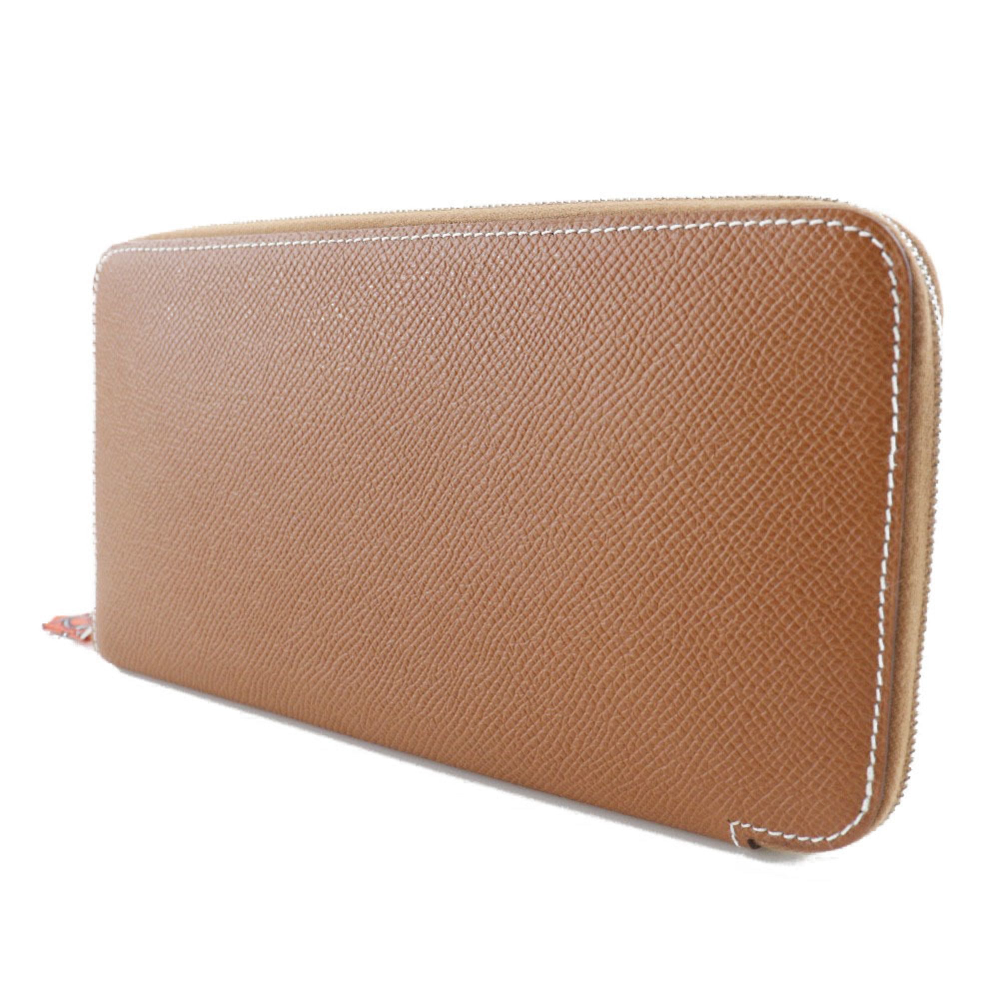 Hermes Brown Epsom Leather Long Bill Wallet (Bi-Fold) (Pre-Owned)