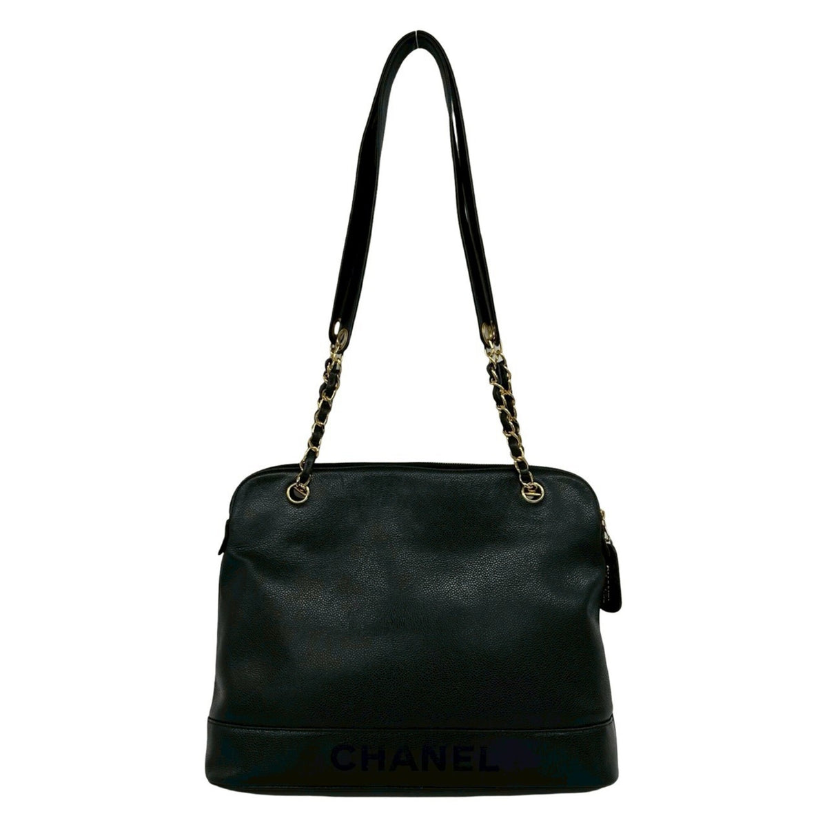 Chanel Black Grained Calfskin Shoulder Bag (Pre-Owned)