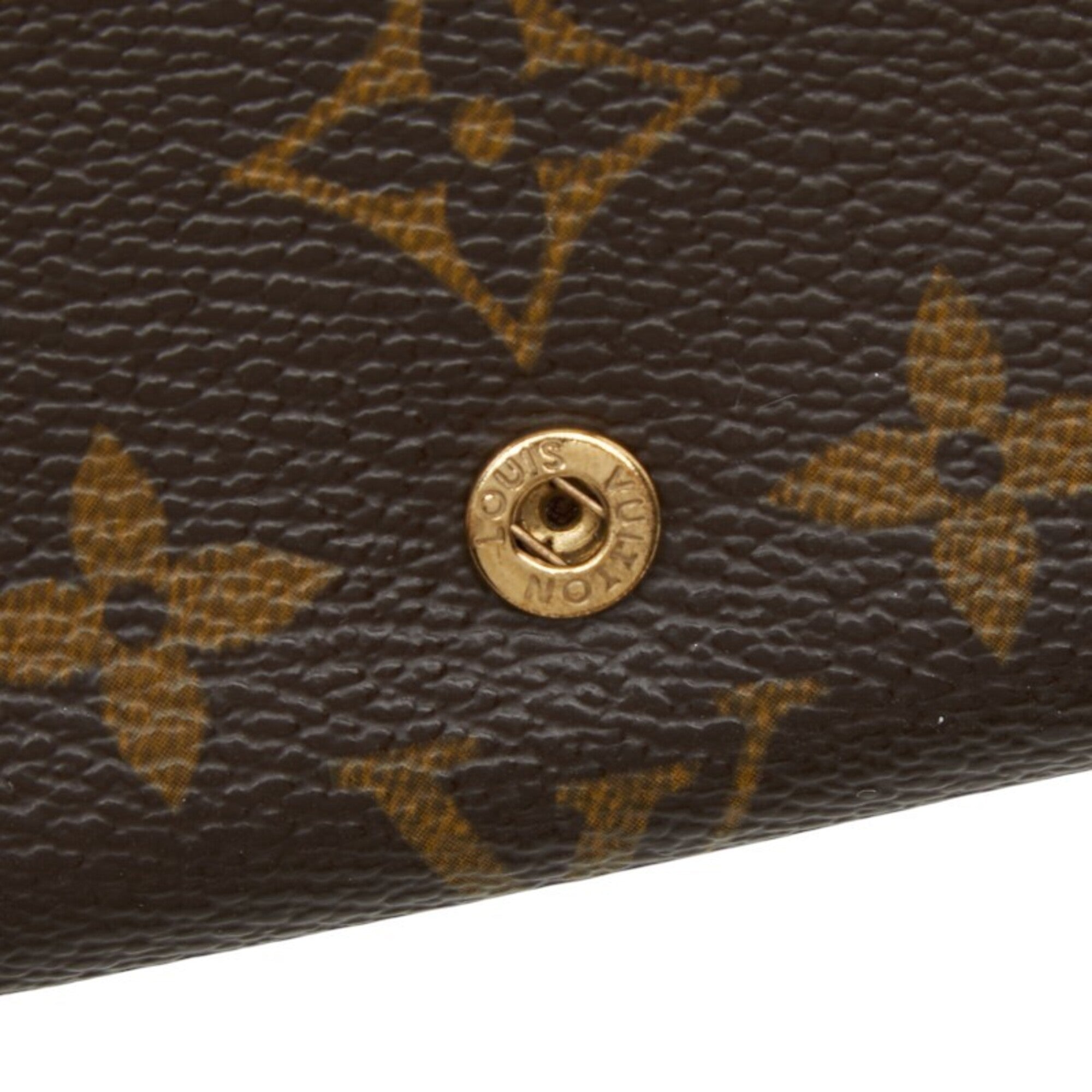 Louis Vuitton Brown Pvc Leather Long Wallet (Bi-Fold) (Pre-Owned)