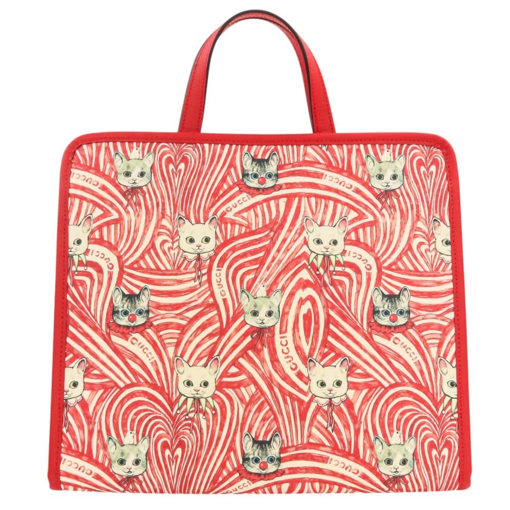 Gucci Red Color Shoulder Bag Tote Bag (Pre-Owned)