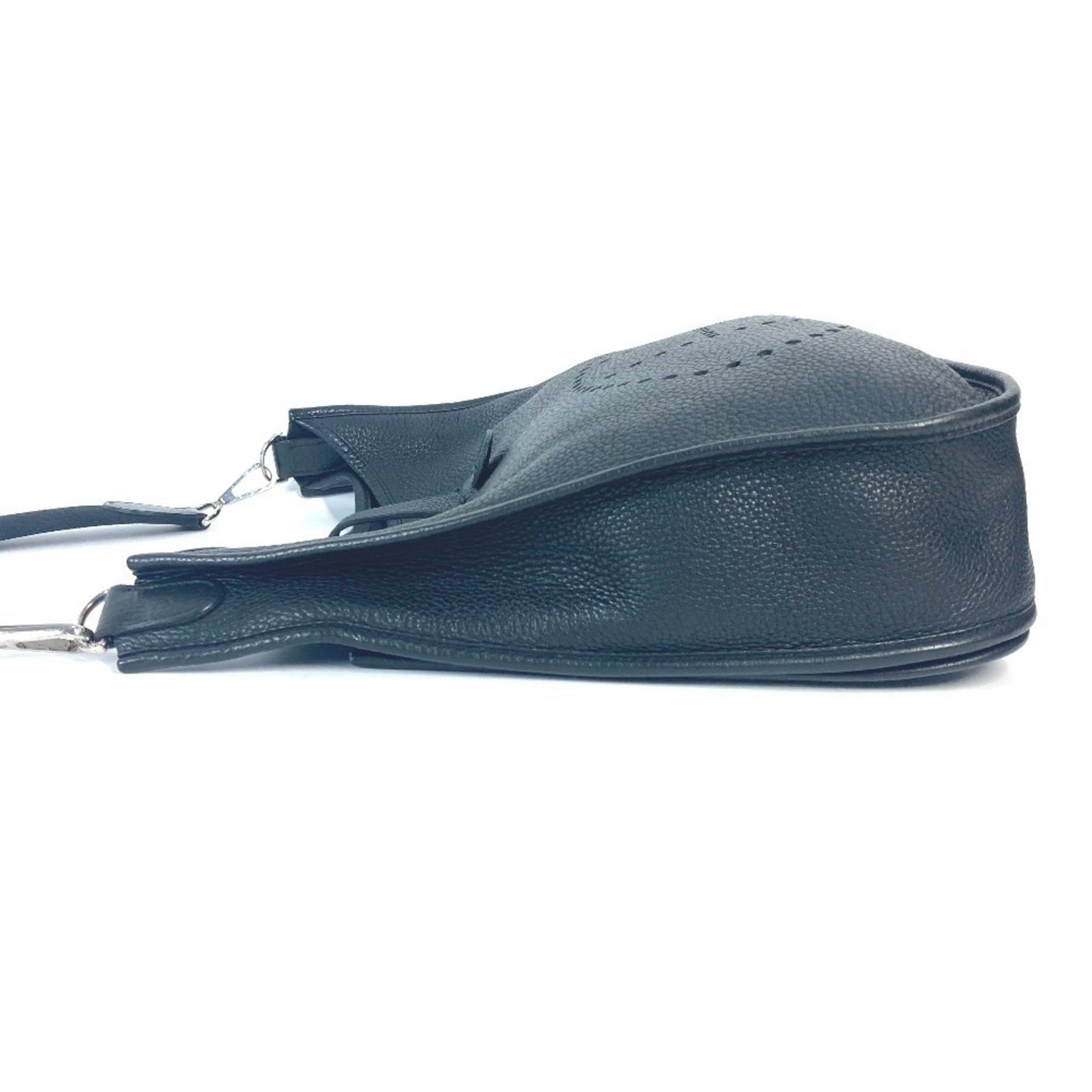 Hermes Black Taurillon Clemence Leather Shoulder Bag (Pre-Owned)