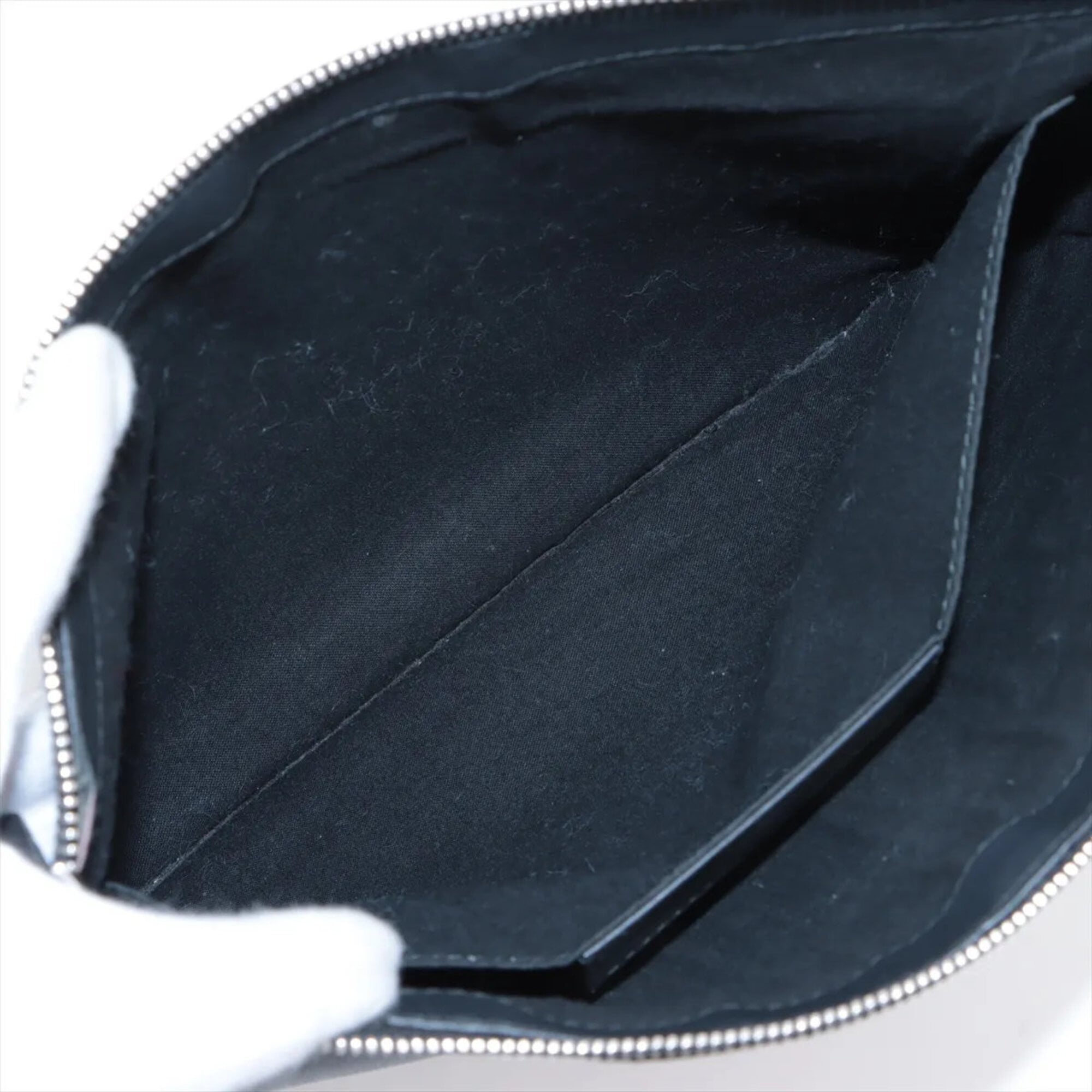 Balenciaga Black Leather Clutch Bag Pouch (Pre-Owned)