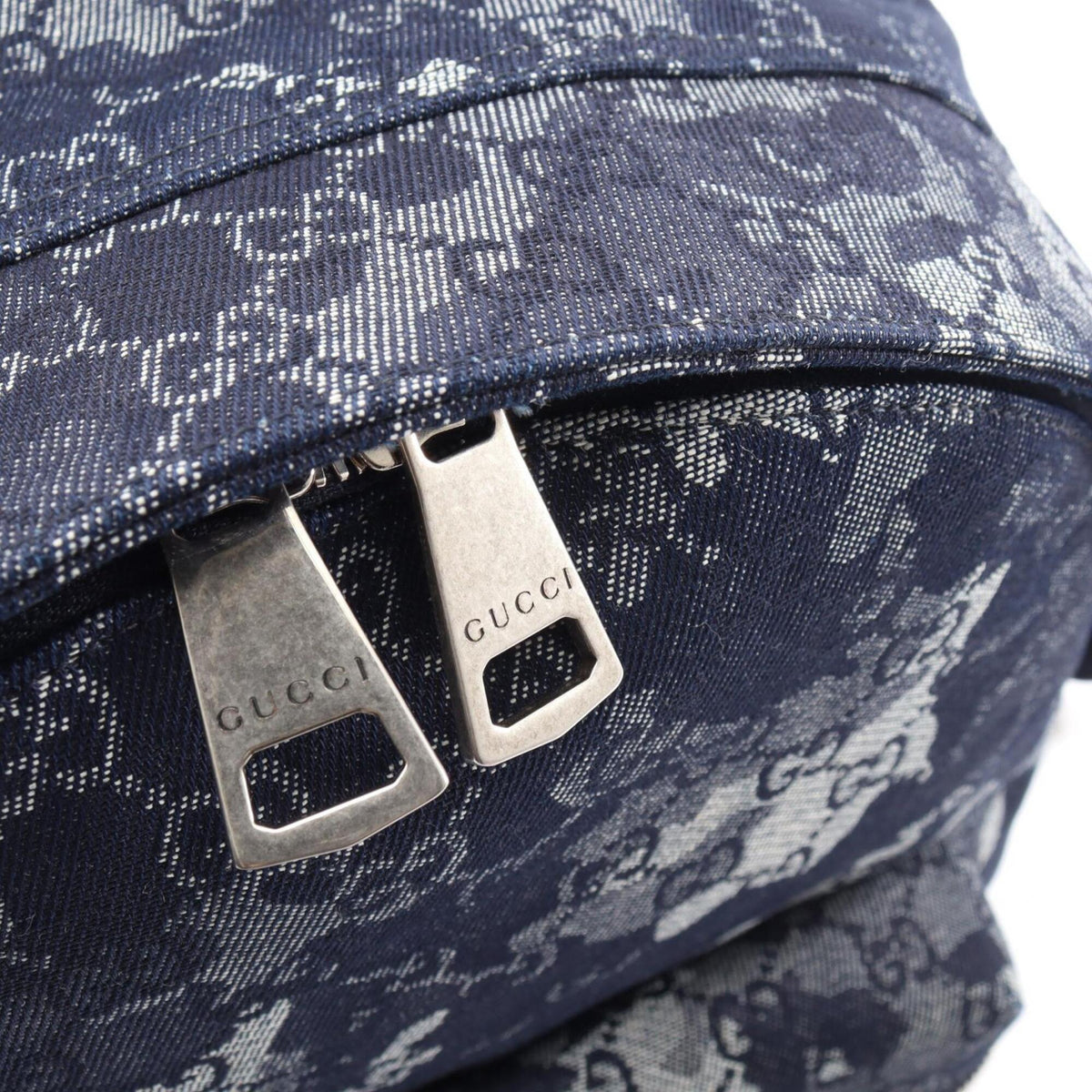 Gucci Navy Denim Backpack Handbag (Pre-Owned)