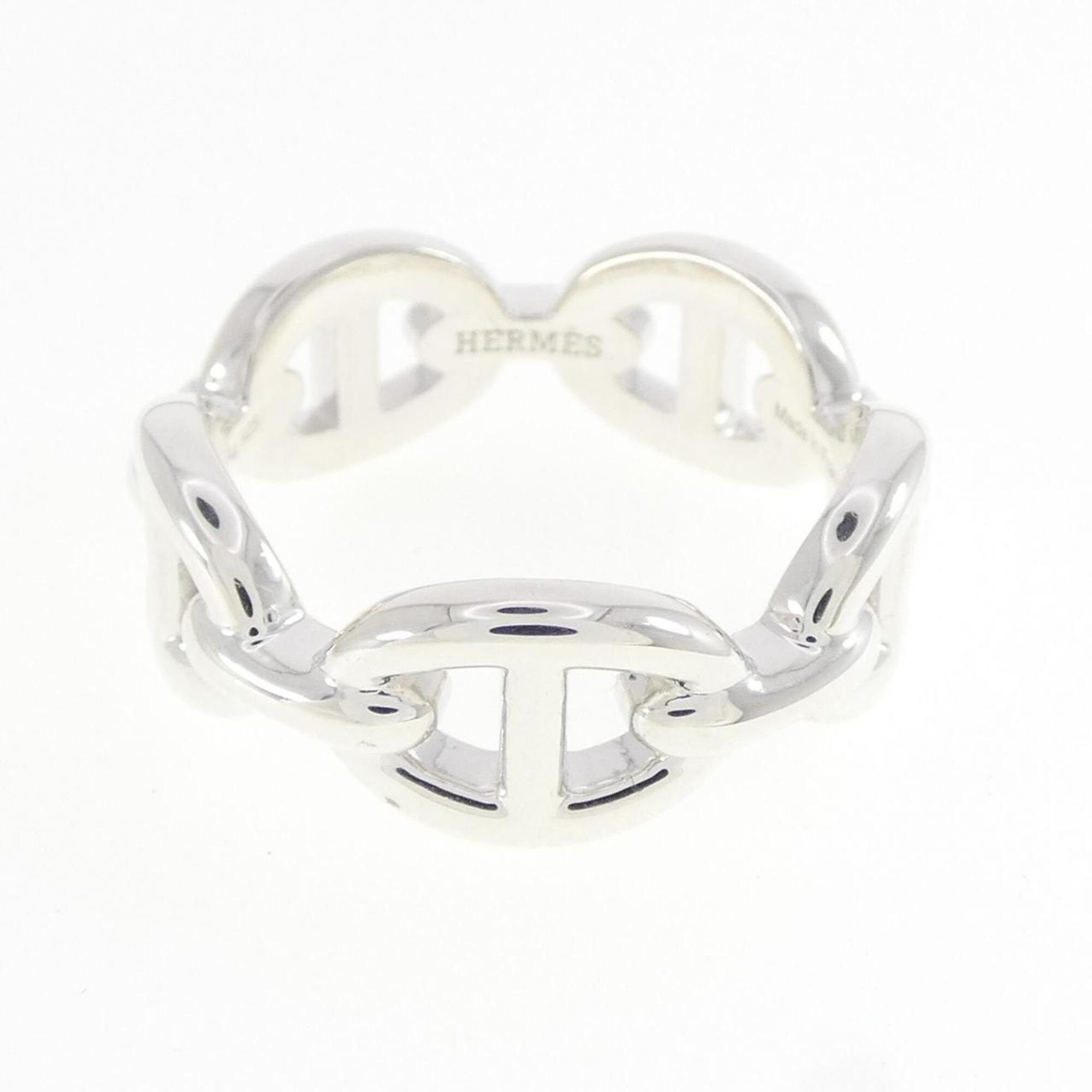 Hermes Chaine D'ancre Silver 925 Band Ring (Pre-Owned)