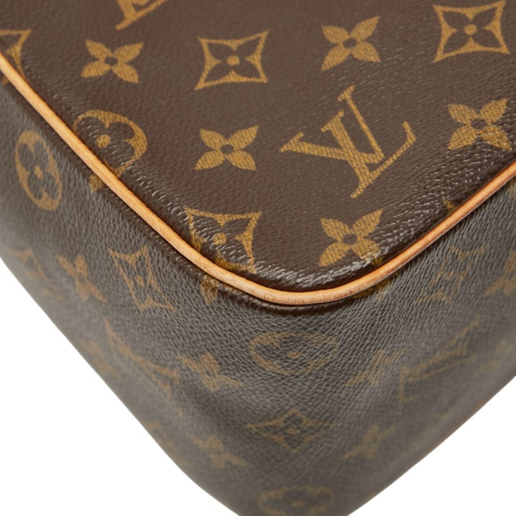 Louis Vuitton Brown Pvc Leather Handbag (Pre-Owned)