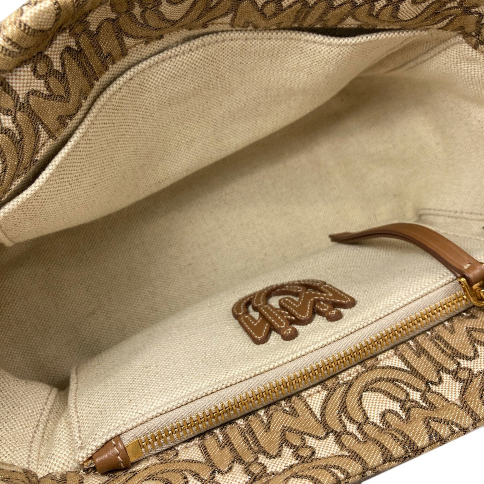 Miu Miu Brown Canvas Handbag (Pre-Owned)