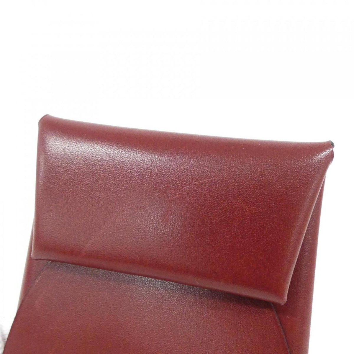 Hermes Rouge H Leather Coin Purse/Coin Case (Pre-Owned)