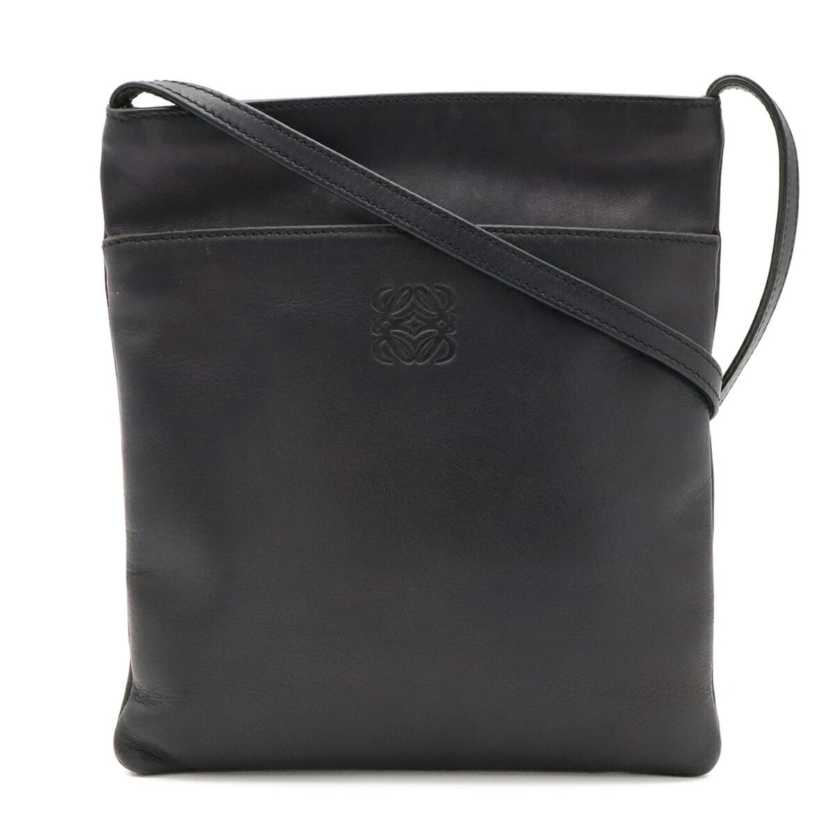Loewe Black Leather Pochette Shoulder Bag (Pre-Owned)