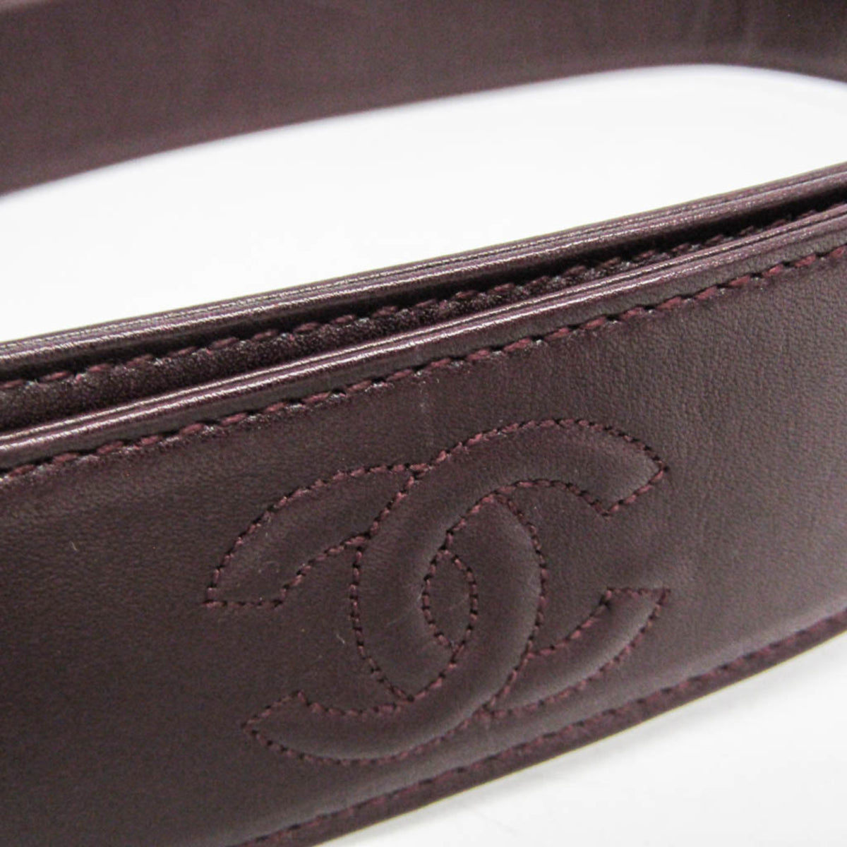Chanel Burgundy Standard Belt (Pre-Owned)