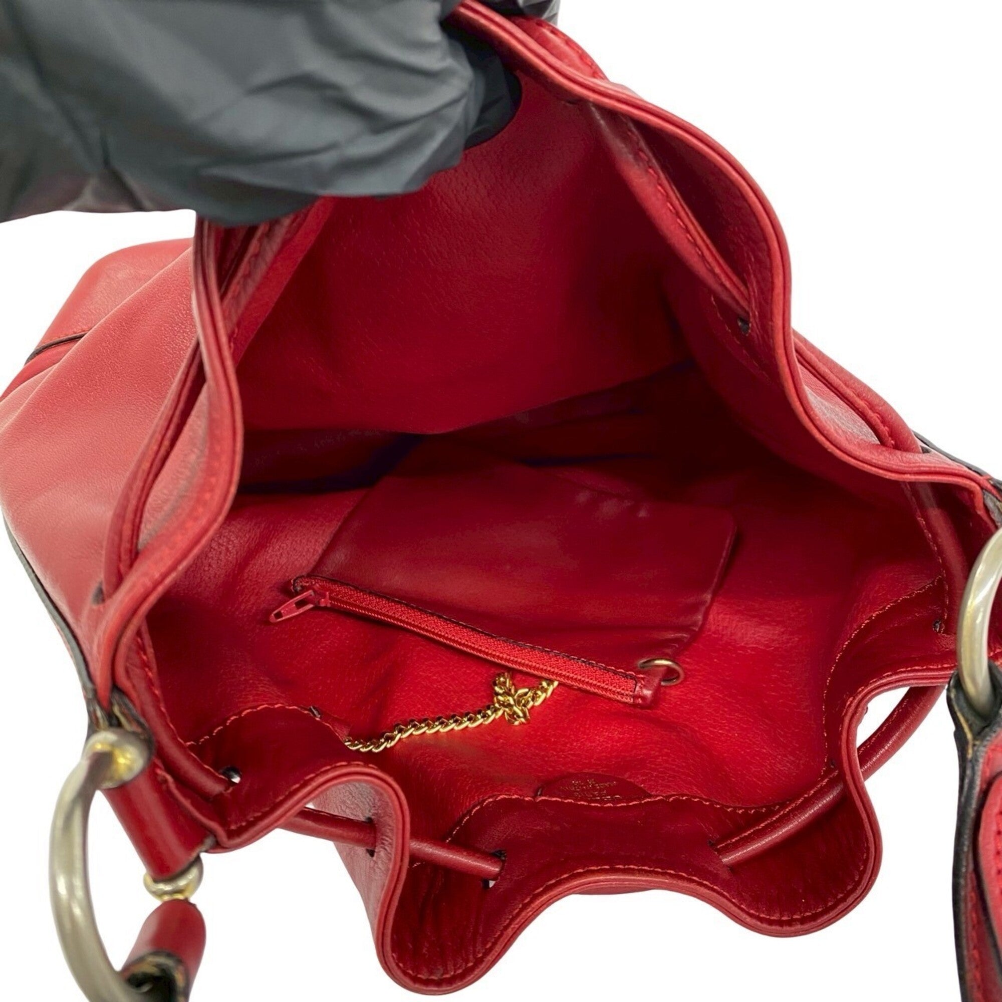 Celine Red Color Leather Shoulder Bag Tote Bag (Pre-Owned)
