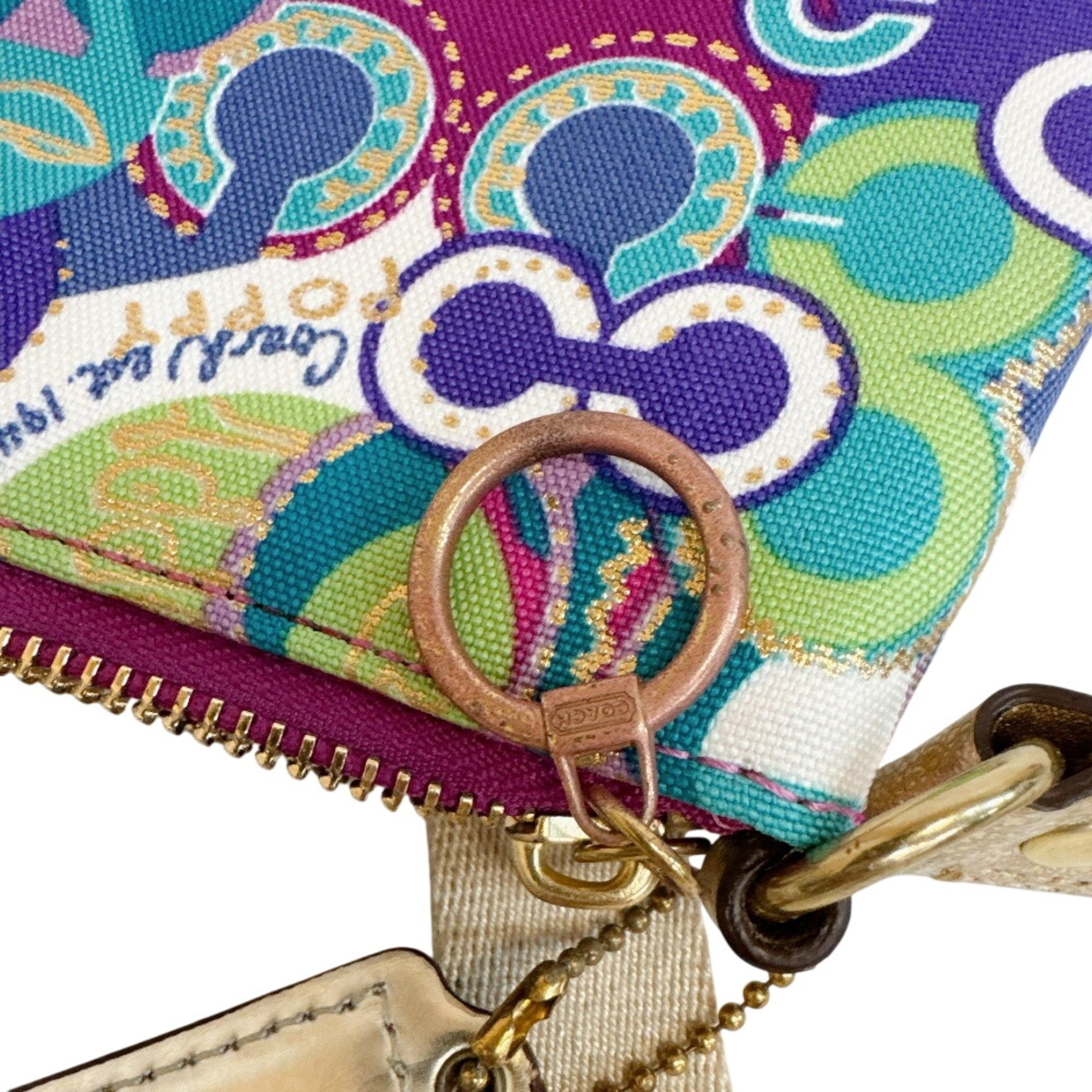 Coach Multi-Color Canvas Pochette Pouch Shoulder Bag (Pre-Owned)