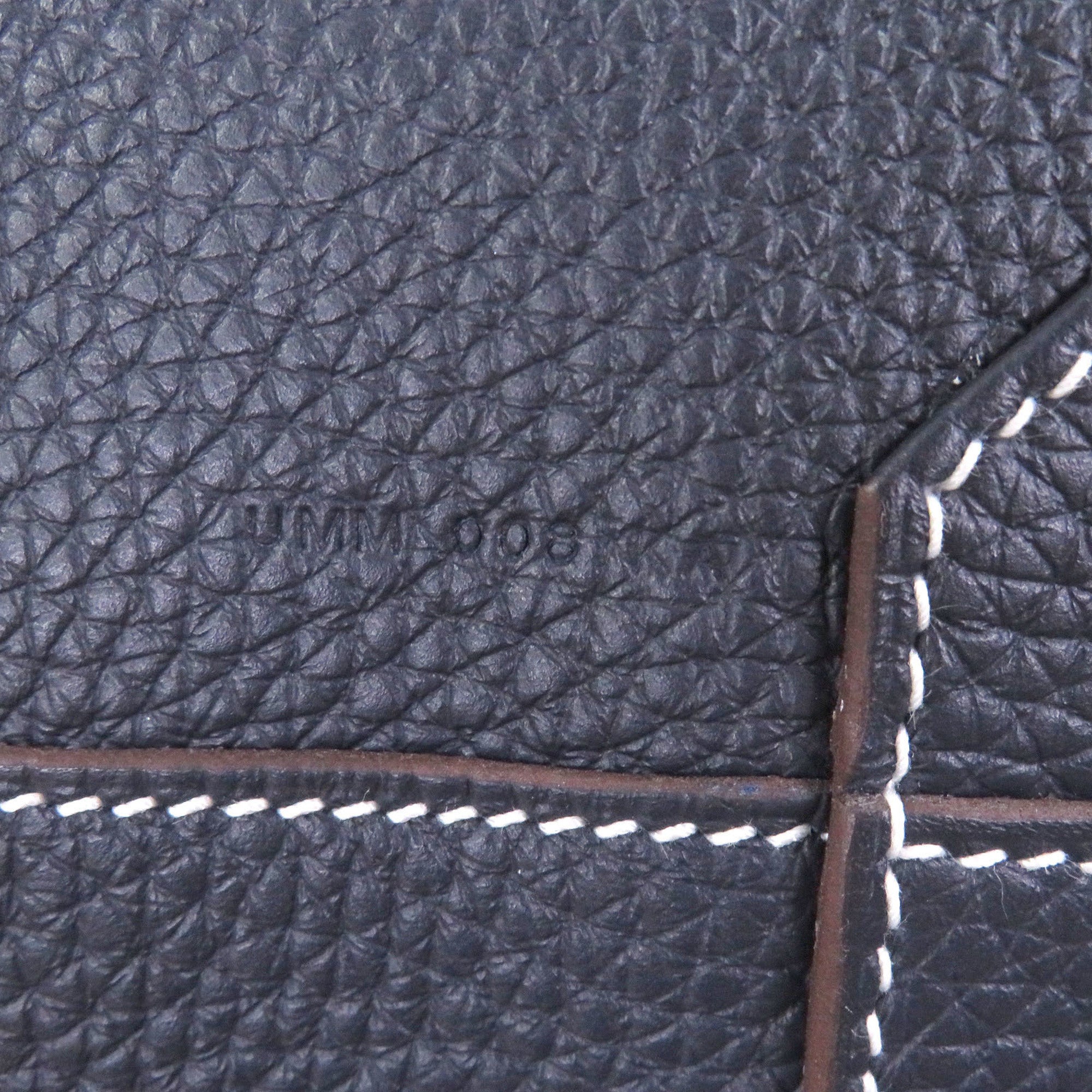 Hermes Blue Nuit Etoupe Gray Taurillon Clemence Leather (Pre-Owned)