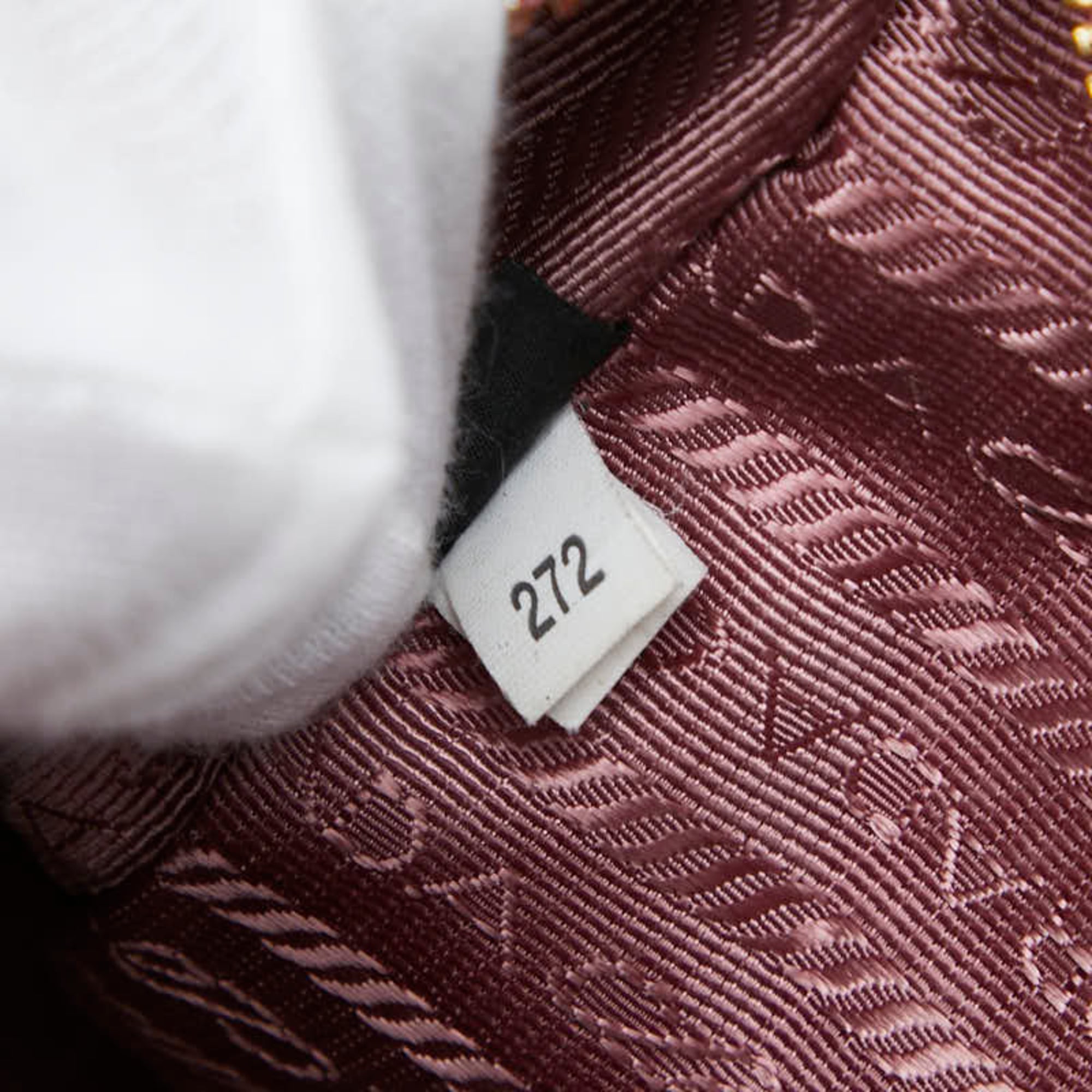 Prada Pink Raffia Leather Shoulder Bag (Pre-Owned)