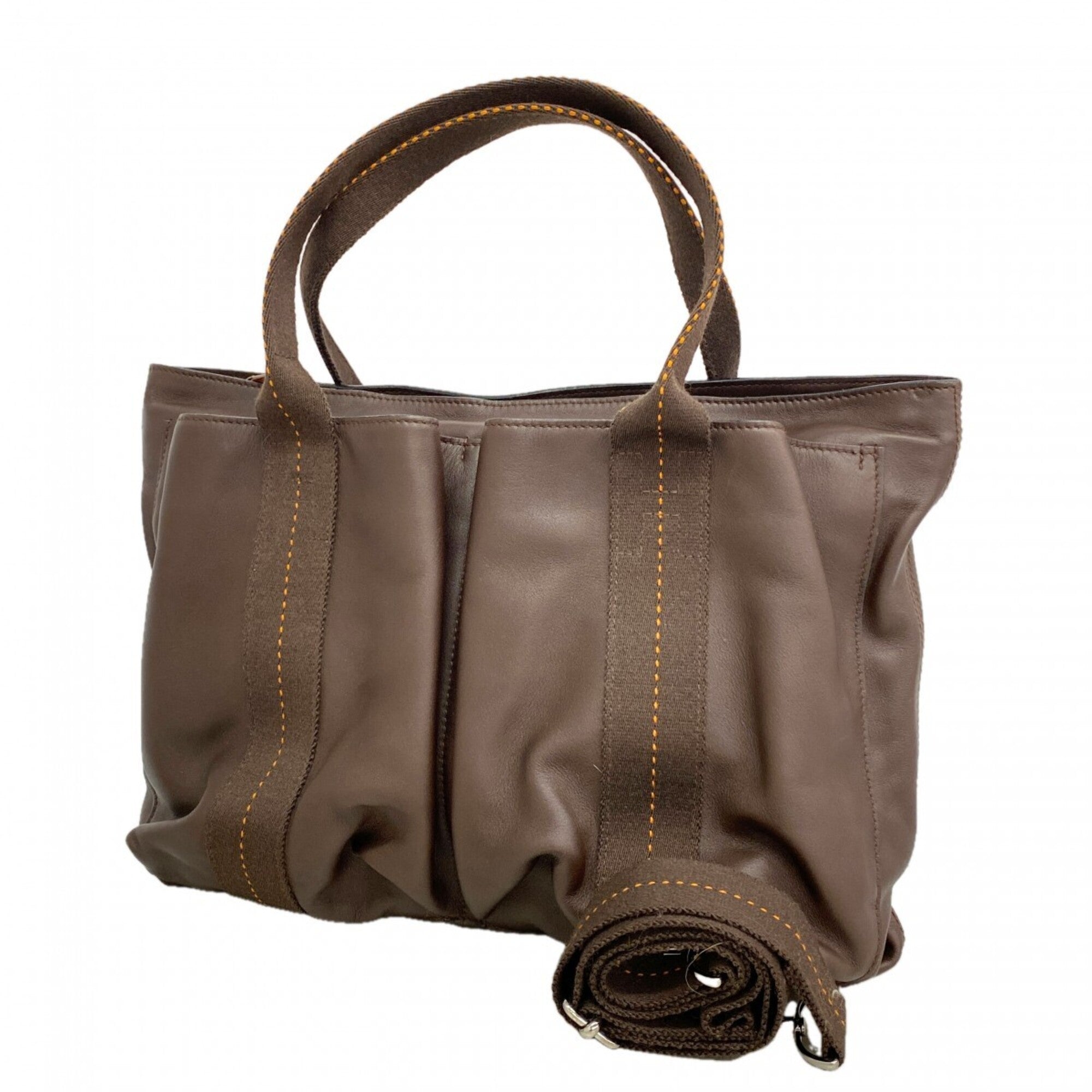 Hermes Brown Leather Handbag (Pre-Owned)