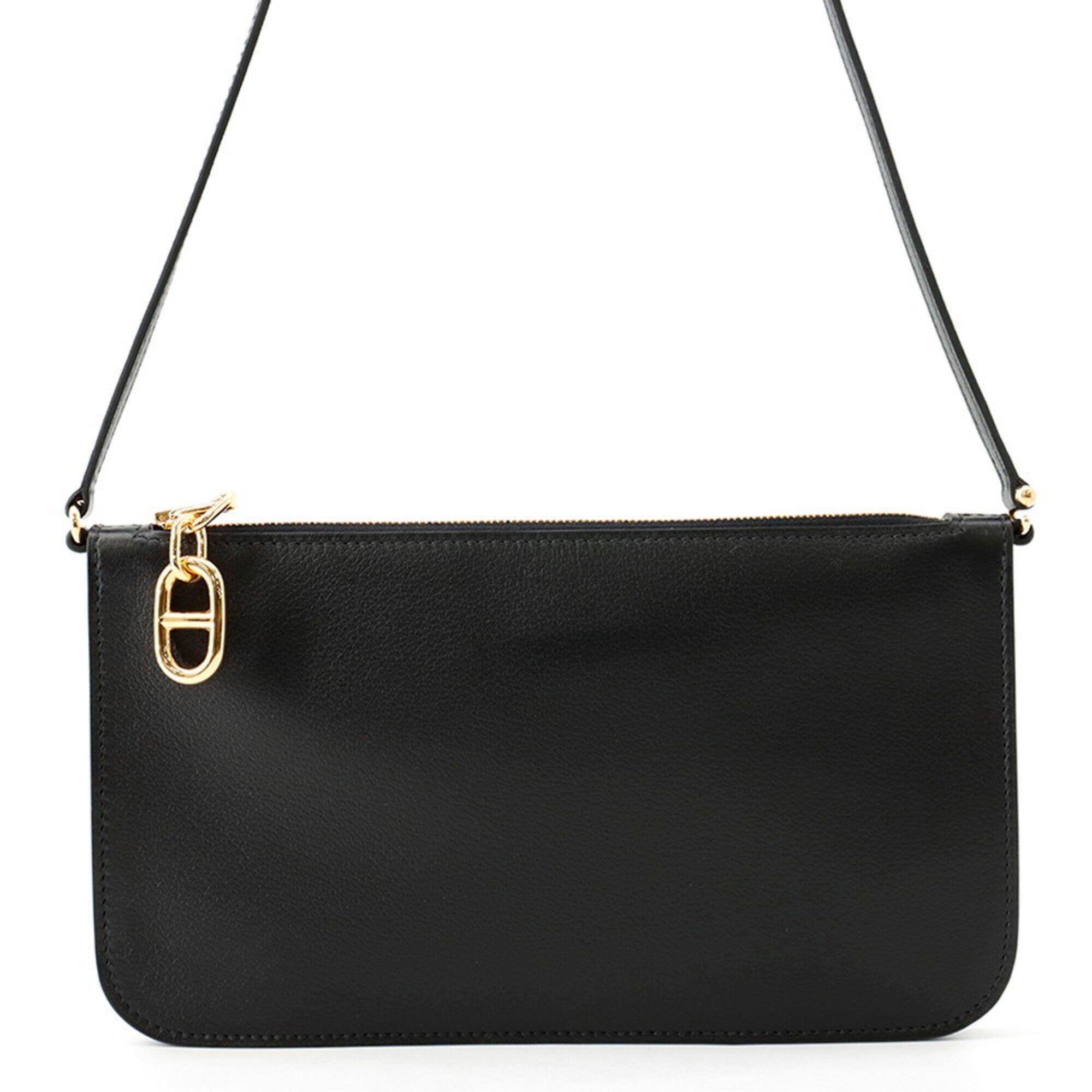 Hermes Black Evergrain Leather Handbag (Pre-Owned)