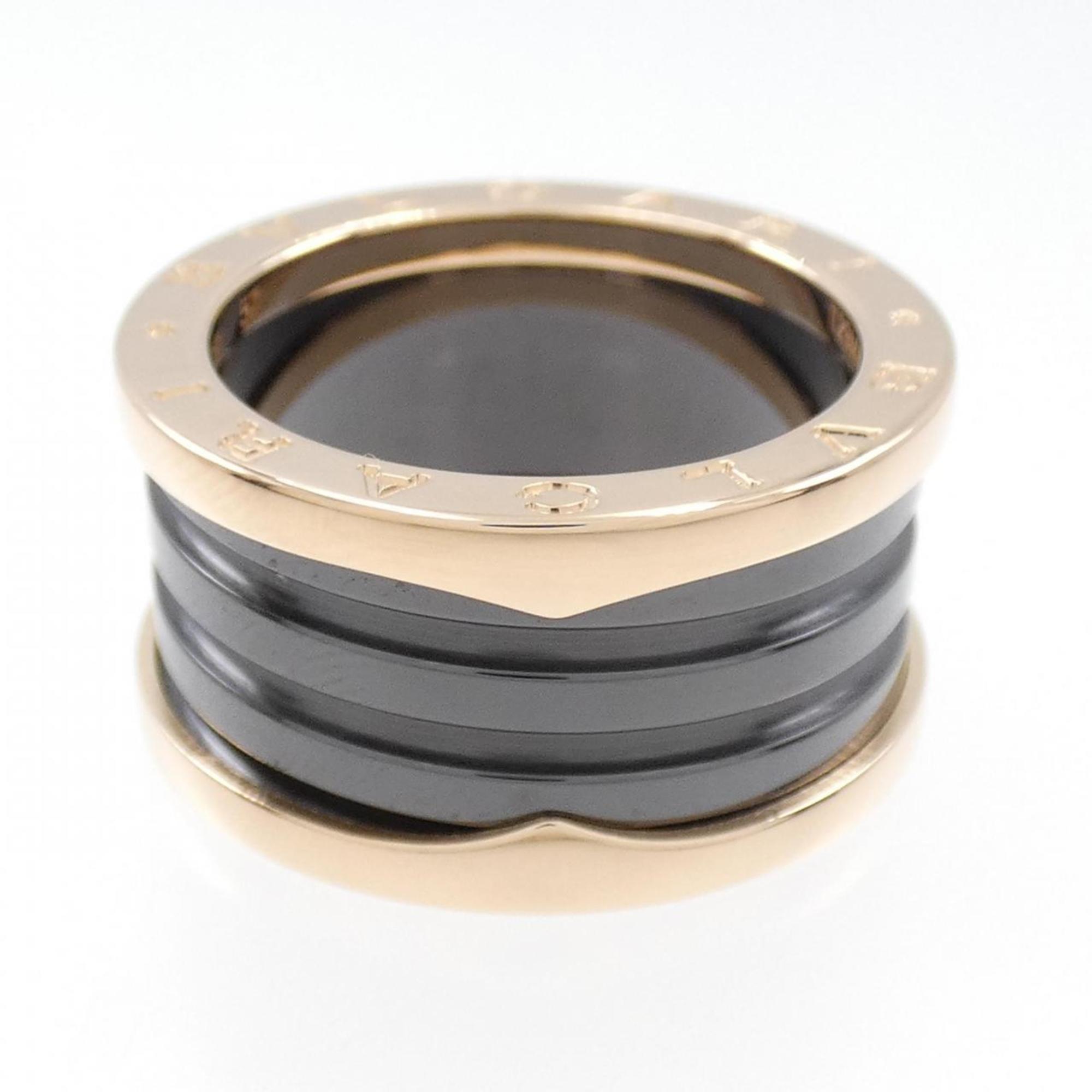 Bvlgari B.Zero1 Black Pink Gold Ceramic Pink Gold (18K) Band Ring (Pre-Owned)