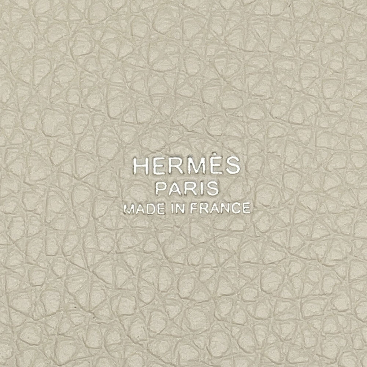 Hermes Ivory Taurillon Clemence Leather Handbag Tote Bag
