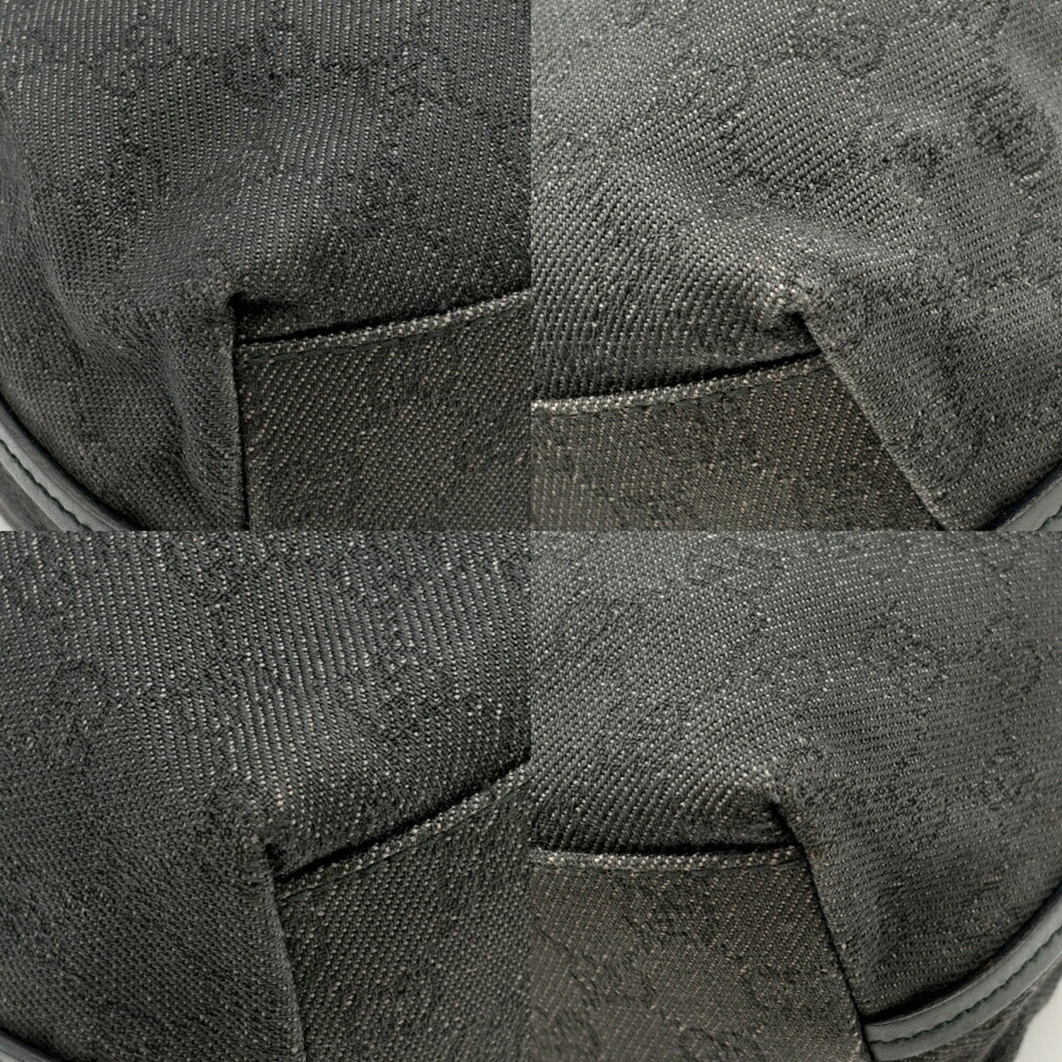 Gucci Black Gg Canvas Shoulder Bag Tote Bag (Pre-Owned)