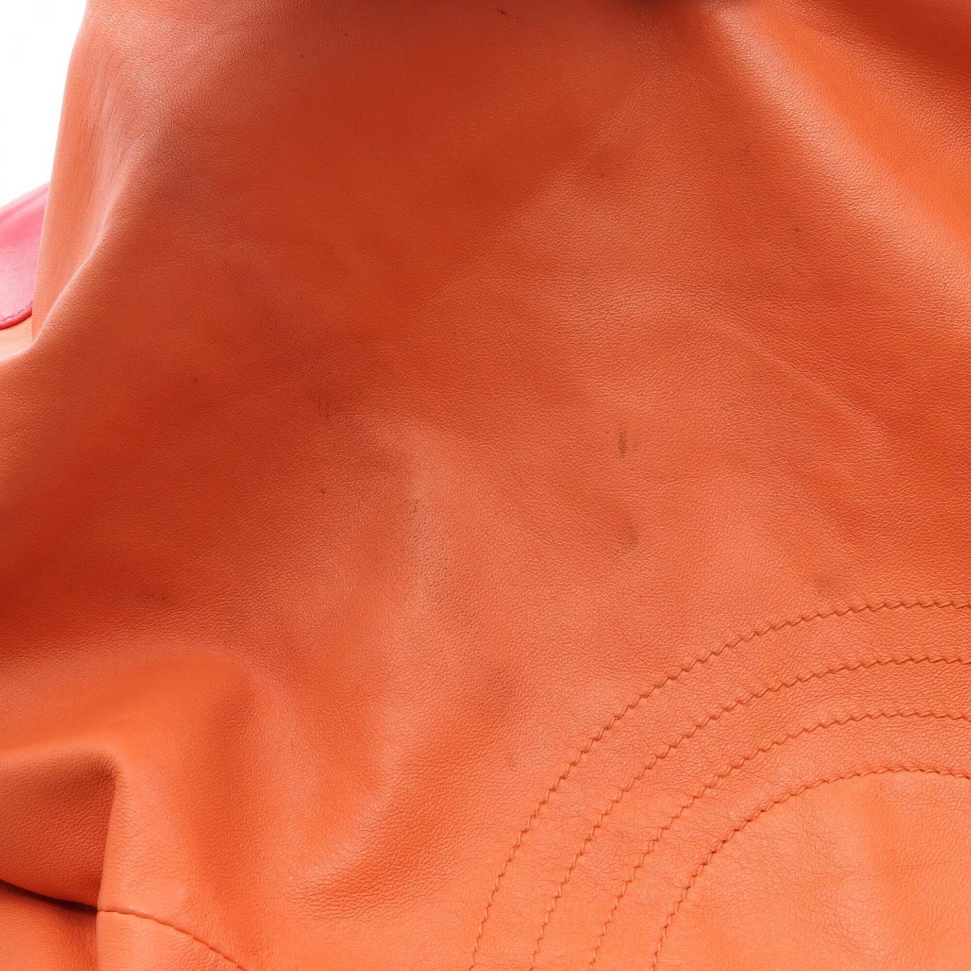 Loewe Orange Pink Leather Handbag (Pre-Owned)