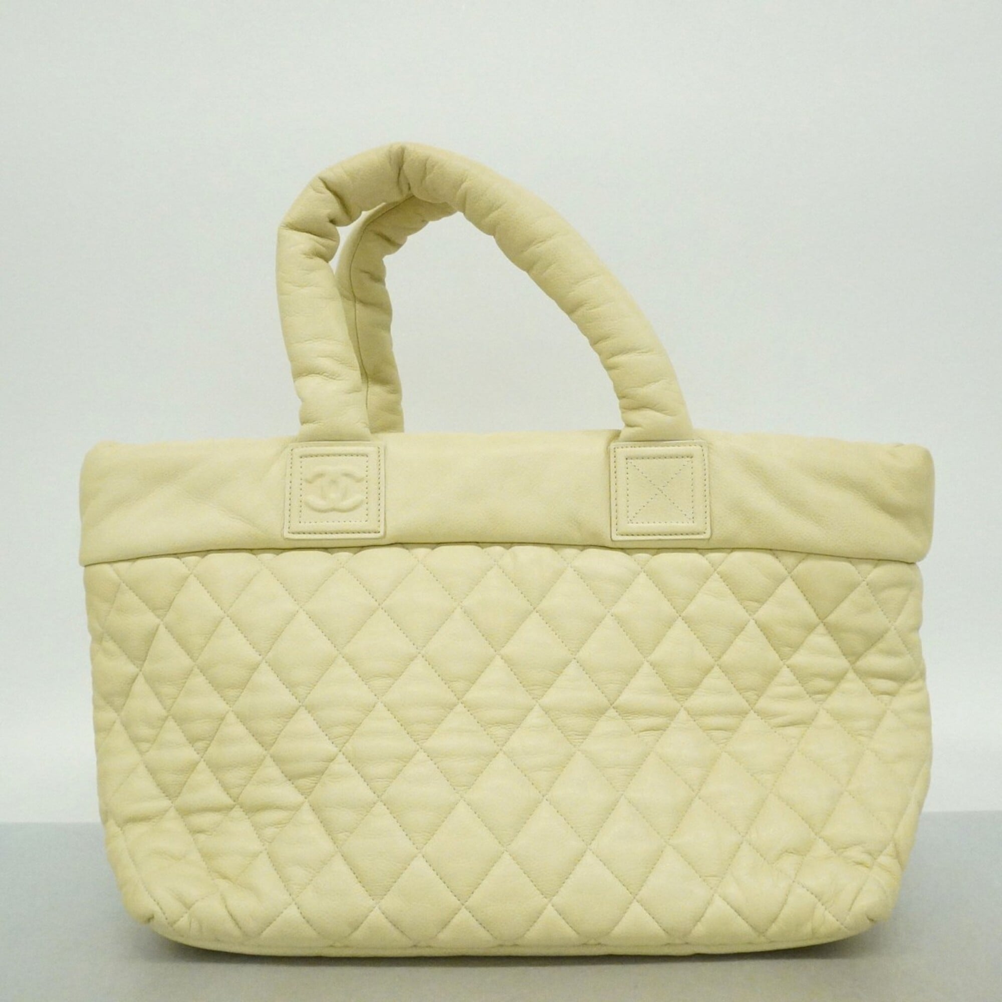 Chanel Light Green Grained Calfskin Tote Bag (Pre-Owned)