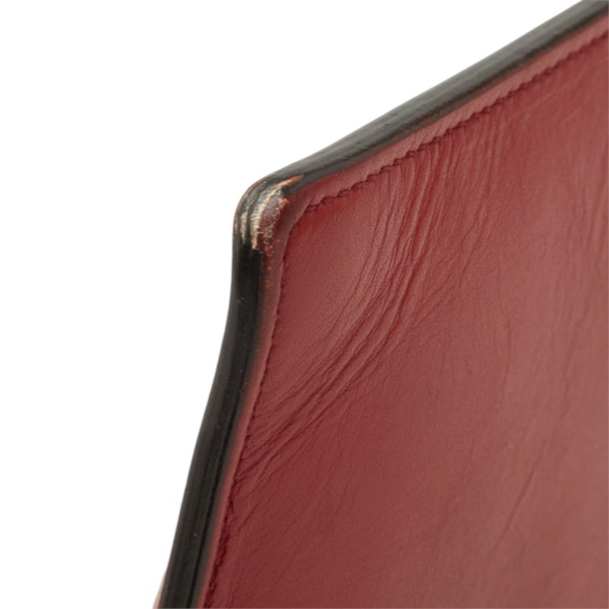 Gucci Black Red Color Leather Clutch Bag Pouch (Pre-Owned)