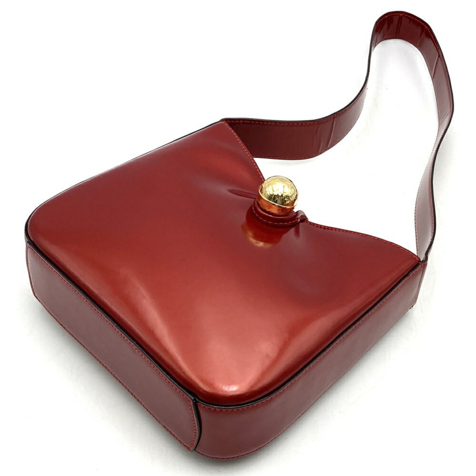 Celine Red Color Leather Handbag Shoulder Bag (Pre-Owned)