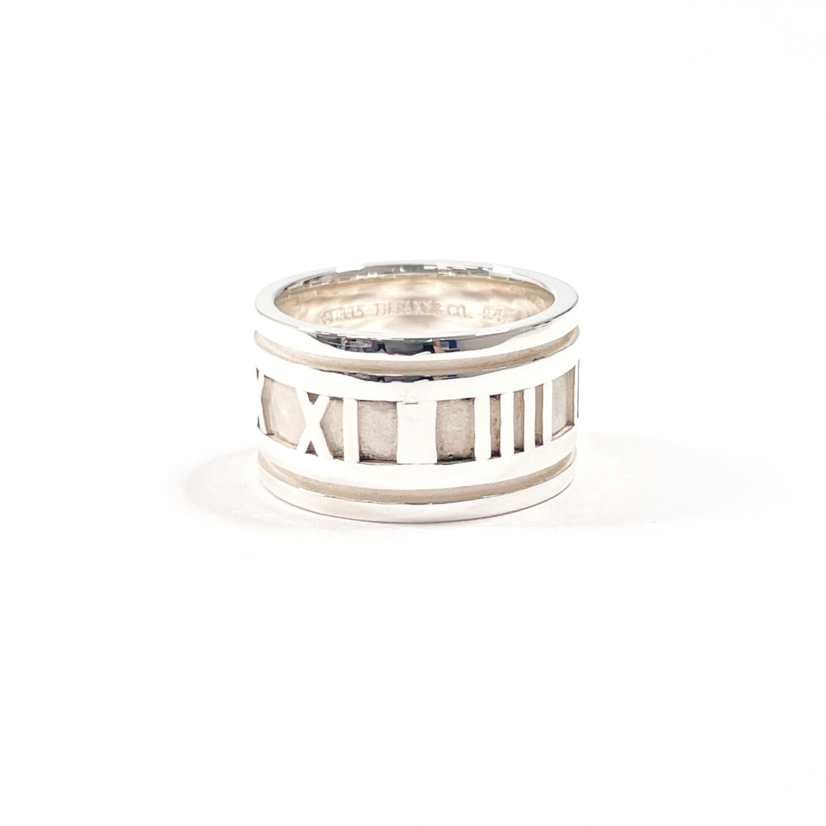 Tiffany Atlas Silver Silver 925 Band Ring (Pre-Owned)