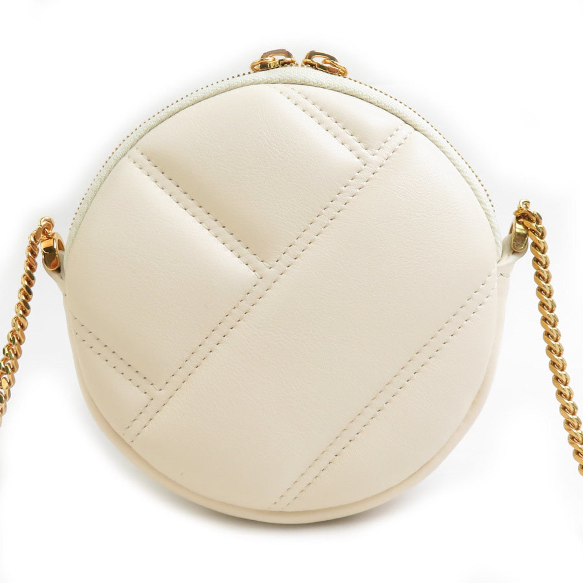 Bvlgari Light Beige Leather Coin Purse/Coin Case (Pre-Owned)