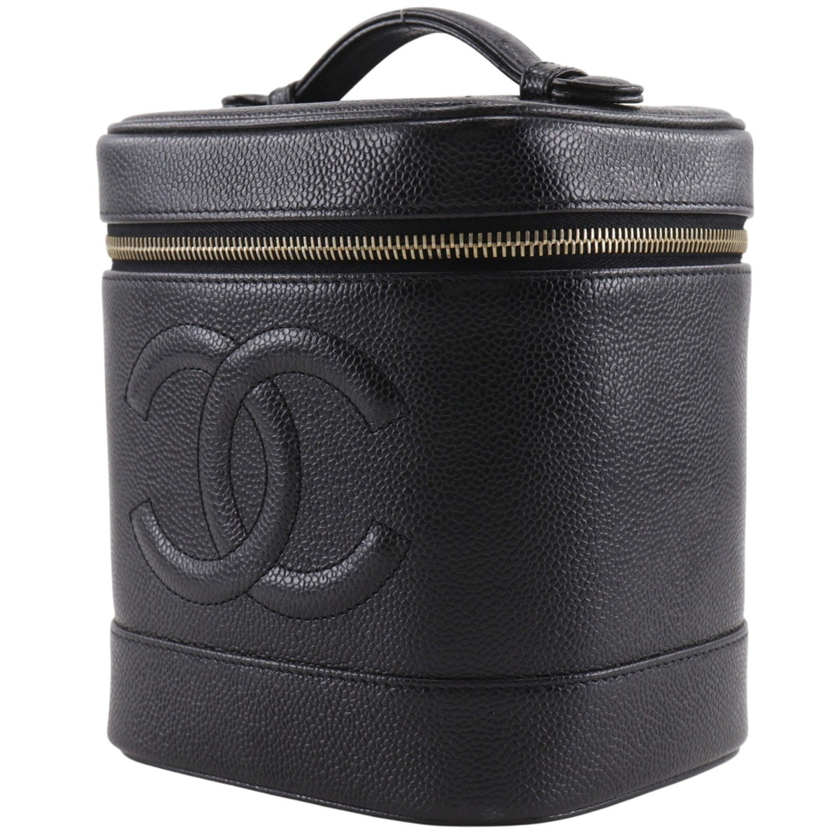 Chanel Black Grained Calfskin Vanity Bag (Pre-Owned)