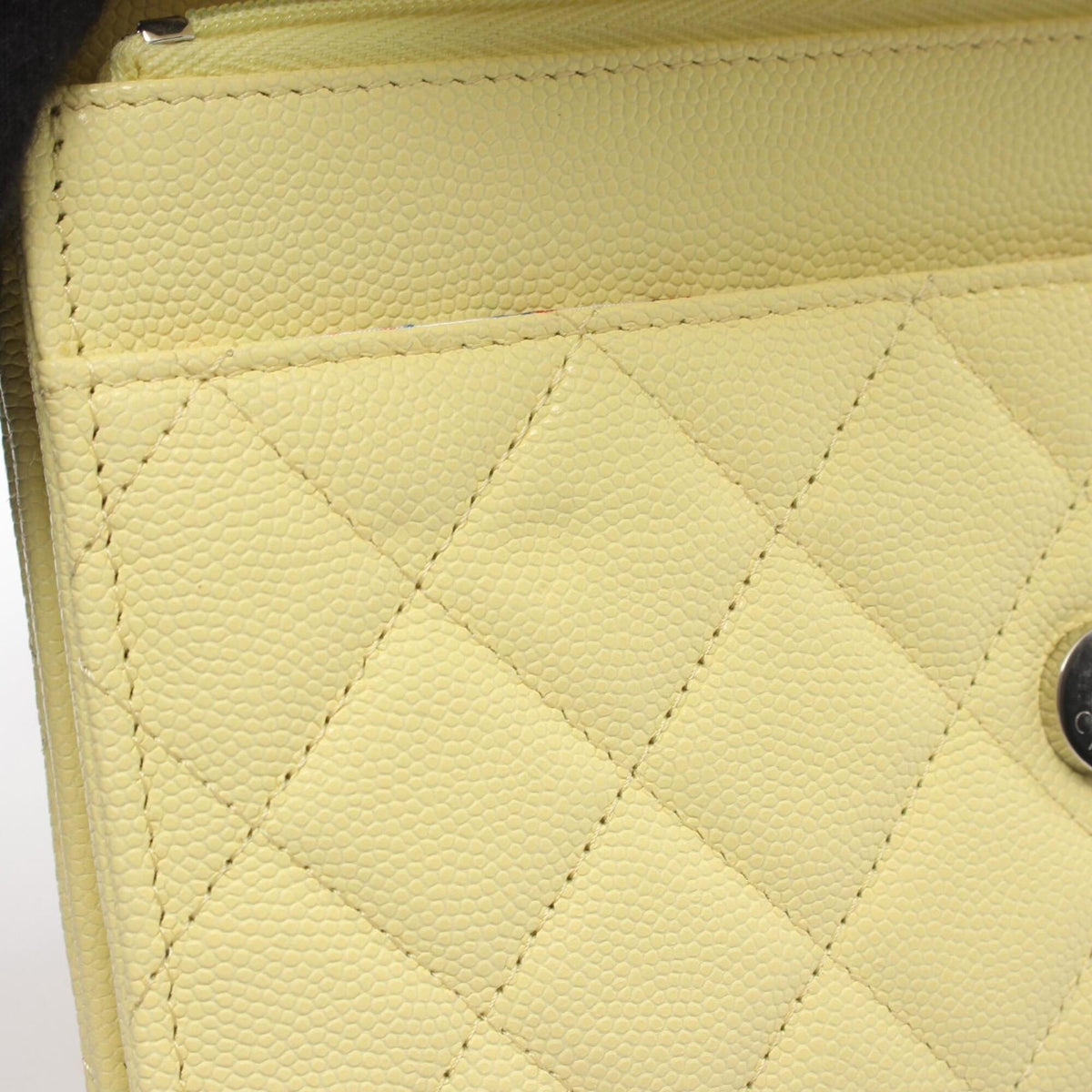 Chanel Yellow Grained Calfskin Handbag Shoulder Bag (Pre-Owned)