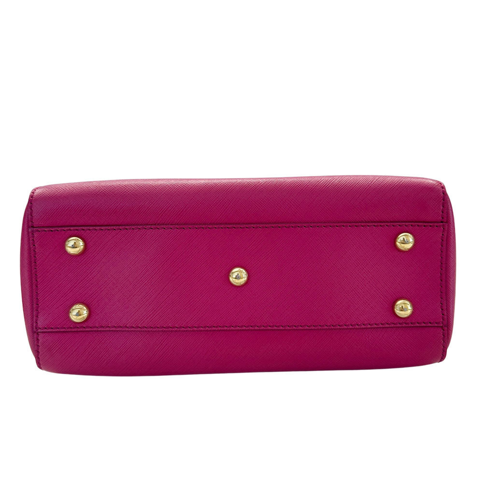 Salvatore Ferragamo Pink Leather Handbag Shoulder Bag (Pre-Owned)