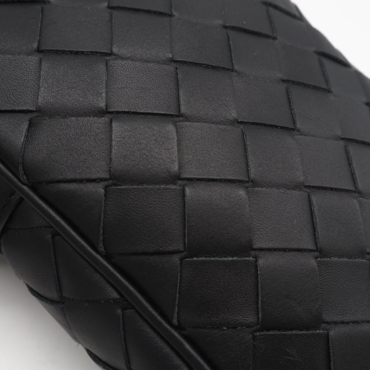 Bottega Veneta Intrecciato Black Leather Shoulder Bag Sling Bag (Pre-Owned)